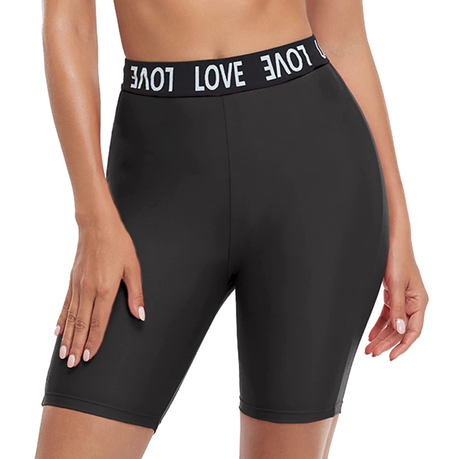 **HONGP Women's Plus Size High Waist Swim Shorts - Quick Dry Board Shorts for Swimming, Beach & Water Sports - Comfortable Swim Bottoms for Women**