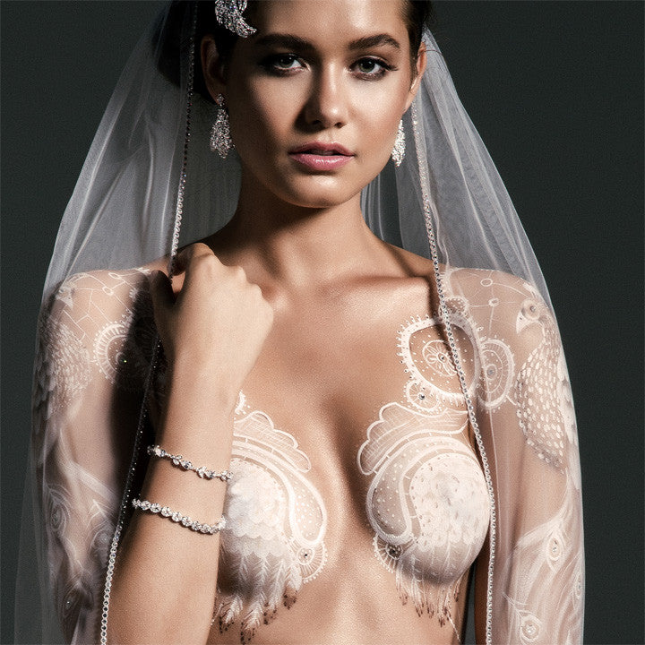 Elegant Silk Crystal Bridal Bracelet by Stephanie Browne – Perfect for Weddings, Prom & Special Occasions