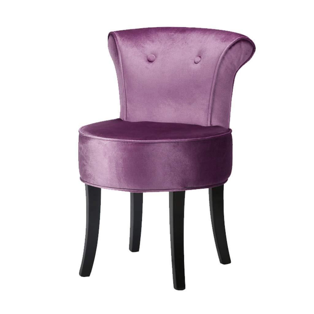 European-Style Vanity Makeup Chair with Backrest - Modern Dressing Stool for Bedroom & Dresser, Chrome Finish (35.4 x 46 cm) - Perfect for Makeup Vanity, Dressing Table, and Bedroom Decor