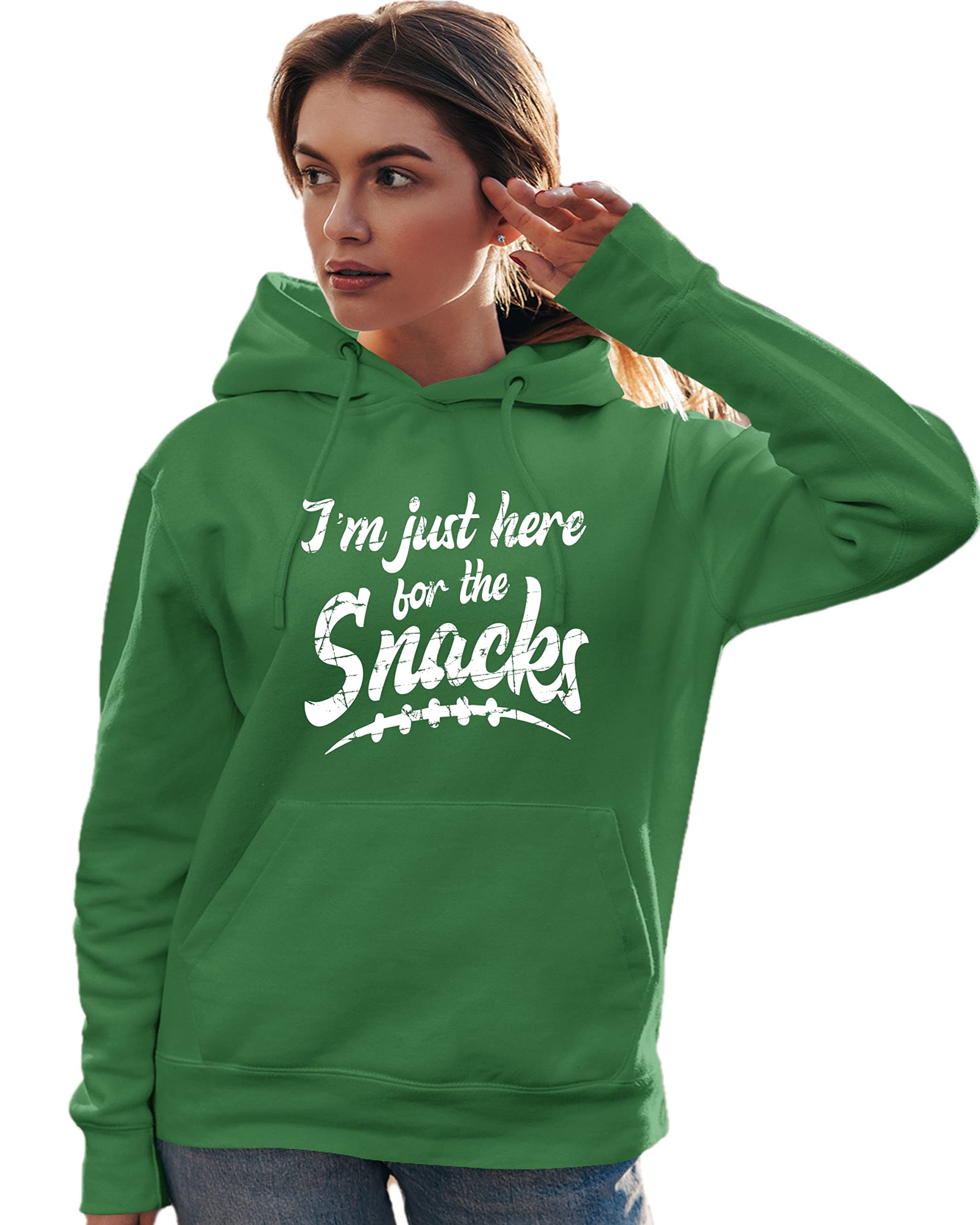 Funny 'I'm Just Here For The Snacks' Football Party Sweatshirt - Men's & Women's Hoodie for Game Day, Tailgating & Casual Wear