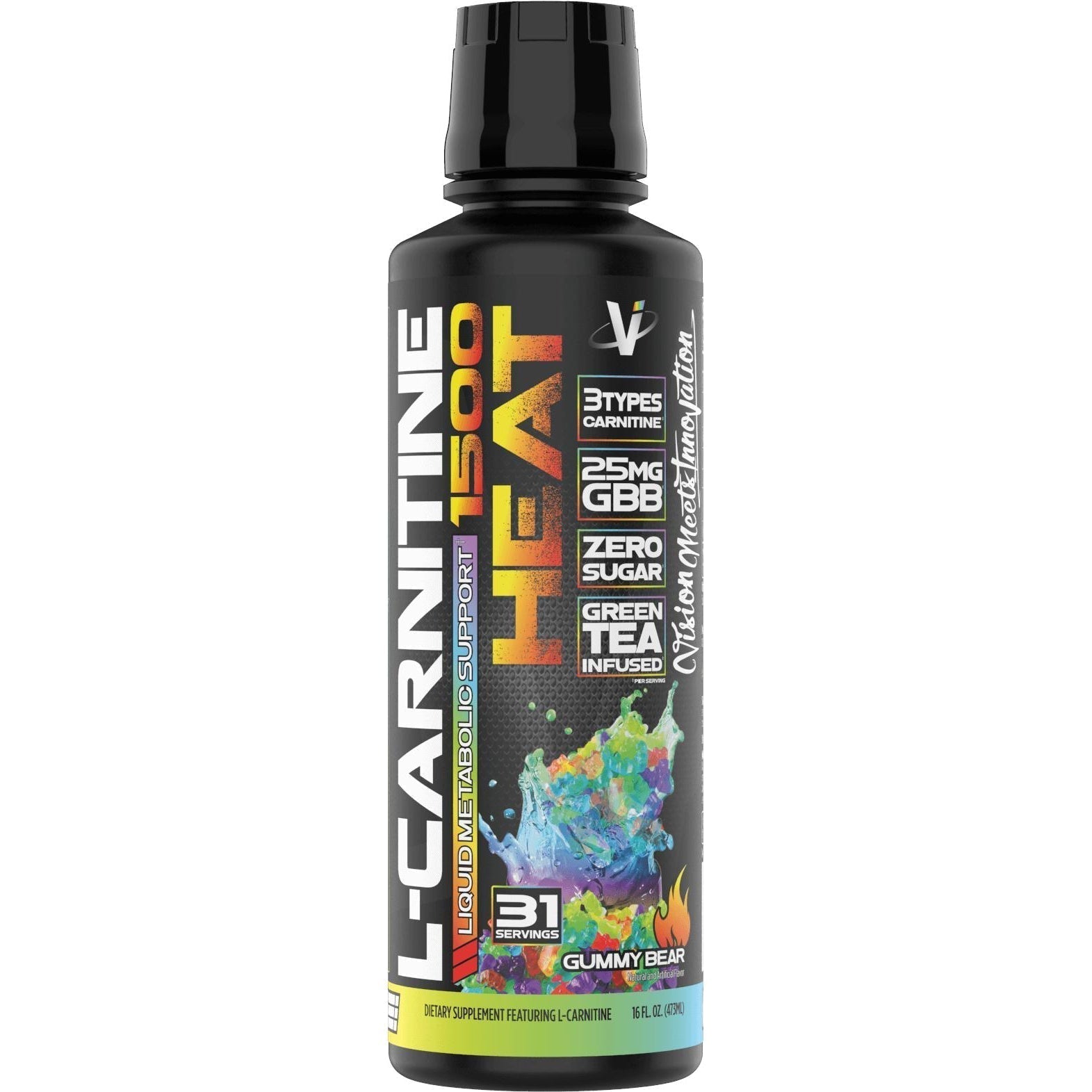 VMI Sports L Carnitine 1500 HEAT - Premium Fat Burner & Energy Booster Supplement for Weight Loss & Workout Performance - Ideal for Gym, Cardio & Fitness Enthusiasts