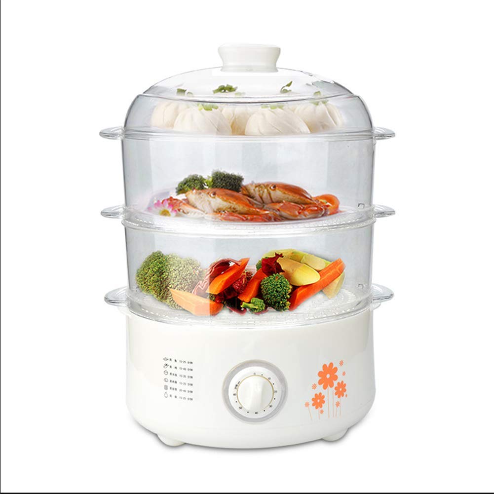Transparent Electric Steamer - Large Capacity Multi-Function Kitchen Appliance with Auto Shut-Off & Smart Timer for Vegetables, Meat - Perfect for Healthy Cooking & Meal Prep