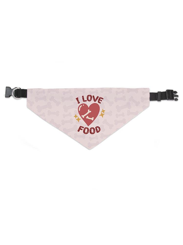 I Love Food Pet Bandana - Cute & Stylish Dog Bandanas for Small & Large Breeds - Perfect for Holidays, Birthdays & Everyday Wear