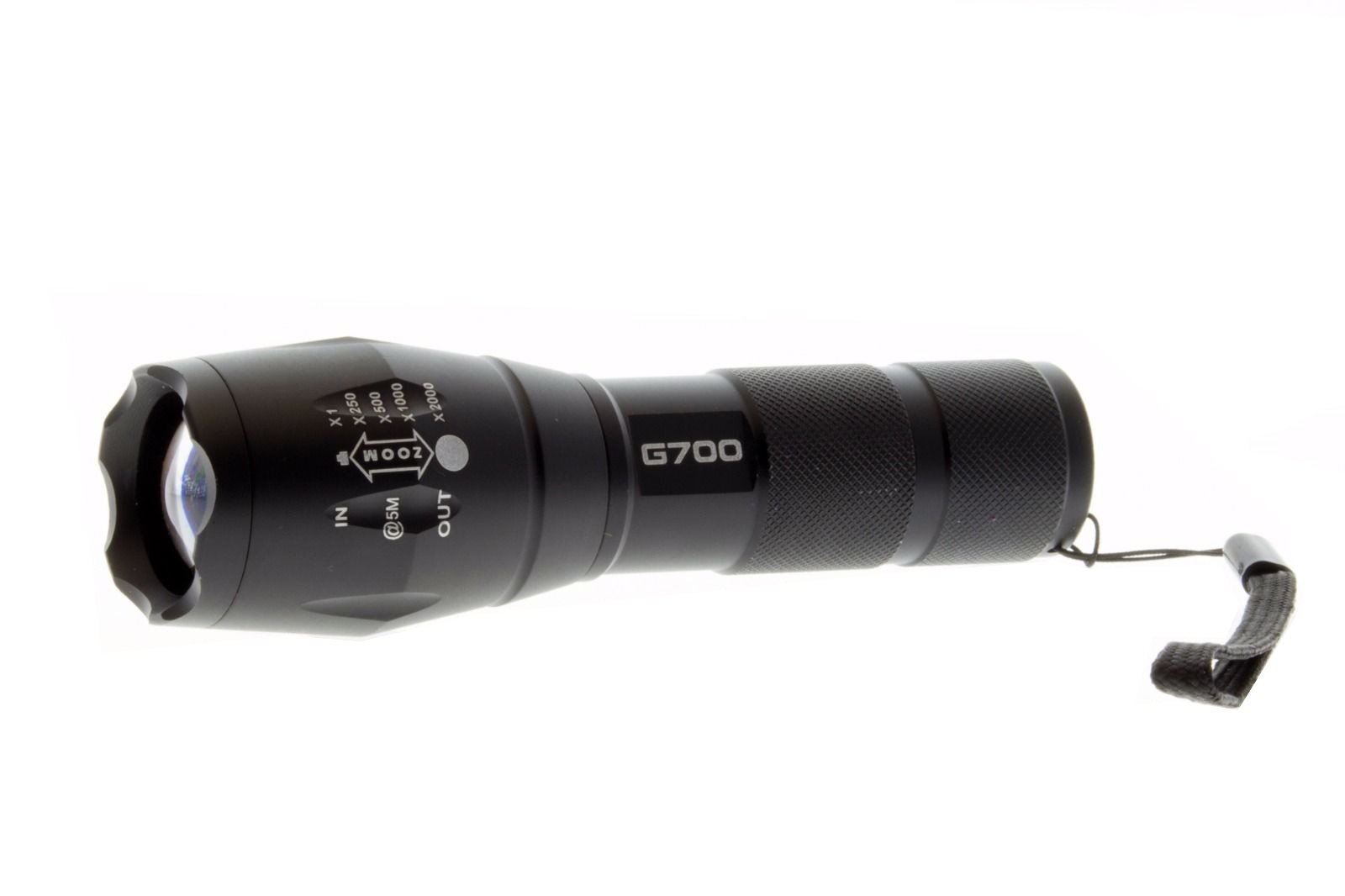 Tactical G700 TM Flashlight - Ultra Bright LED Flashlight for Outdoor, Camping, Hiking & Emergency Use (Flashlight Only)