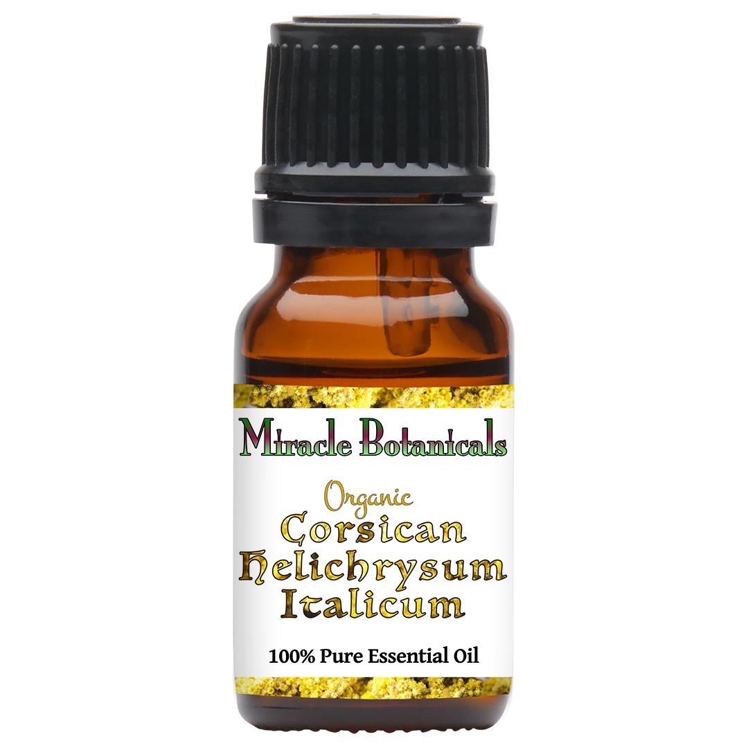 Organic Helichrysum Italicum Essential Oil (Corsican) - 100% Pure, Therapeutic Grade for Aromatherapy, Skin Care & Pain Relief | Helichrysum Italicum G. Don