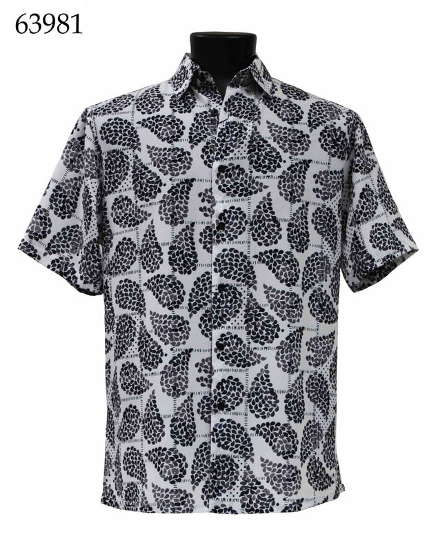 Bassiri Men's Short Sleeve Casual Shirt 63981 - Breathable Cotton Comfort Fit for Summer, Office & Outdoor Activities
