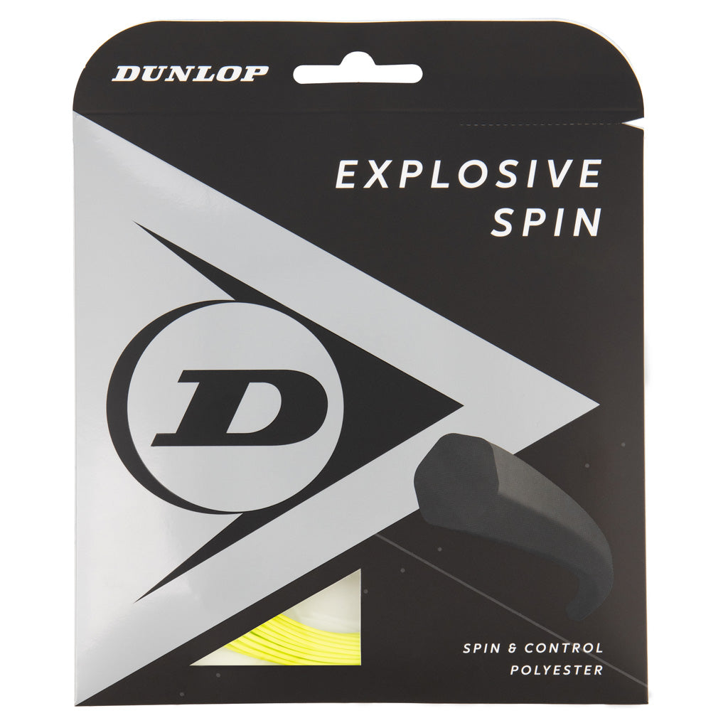 Dunlop Explosive Spin 17/1.25 Tennis String - High Performance Polyester String for Tennis Rackets (Yellow) | Perfect for Competitive Play & Spin Control