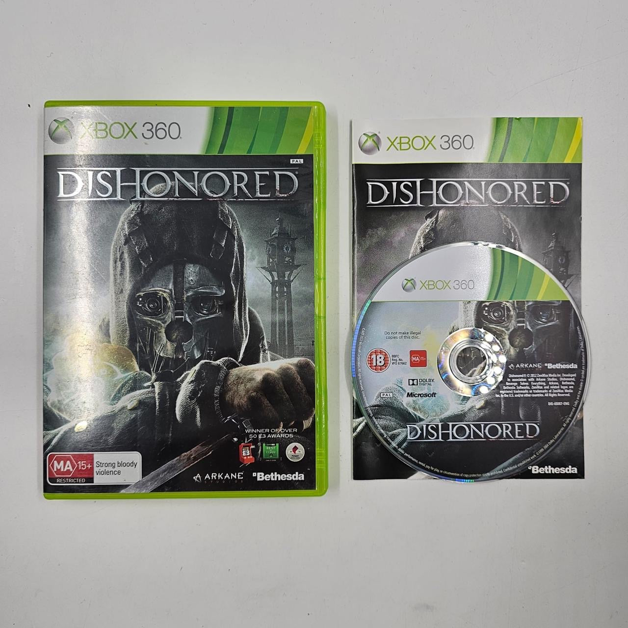 Dishonored - Xbox 360 Video Game with Manual (PAL Version) | Stealth Action Adventure Game for Adults & Teens | Perfect for Single-Player Story Campaigns & Collector's Editions