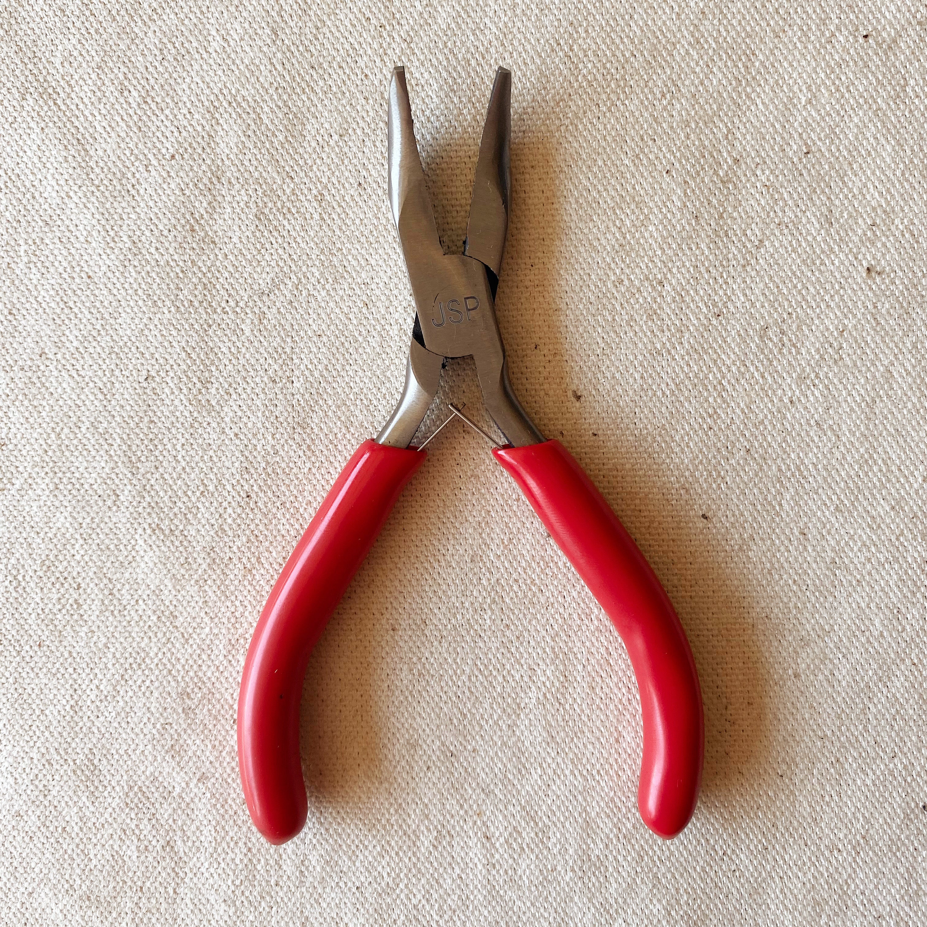 Bent Nose Pliers - 6 Inch Curved Tip Needle Nose Pliers for Jewelry Making, Electronics Repair, and Crafting - Ergonomic Grip for Precision Work