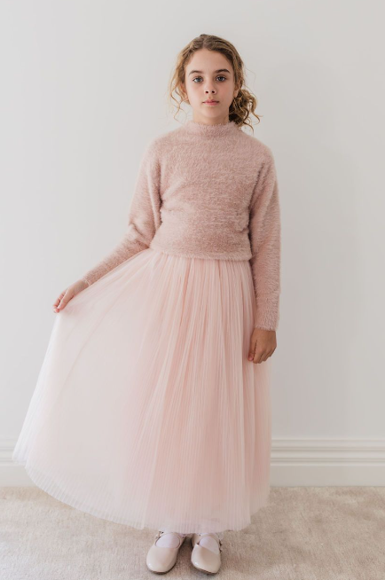 Gold Label Pleated Tulle Full Skirt for Girls (Ages 12-18 Years) - Perfect for Birthday Parties, Dances & Special Occasions