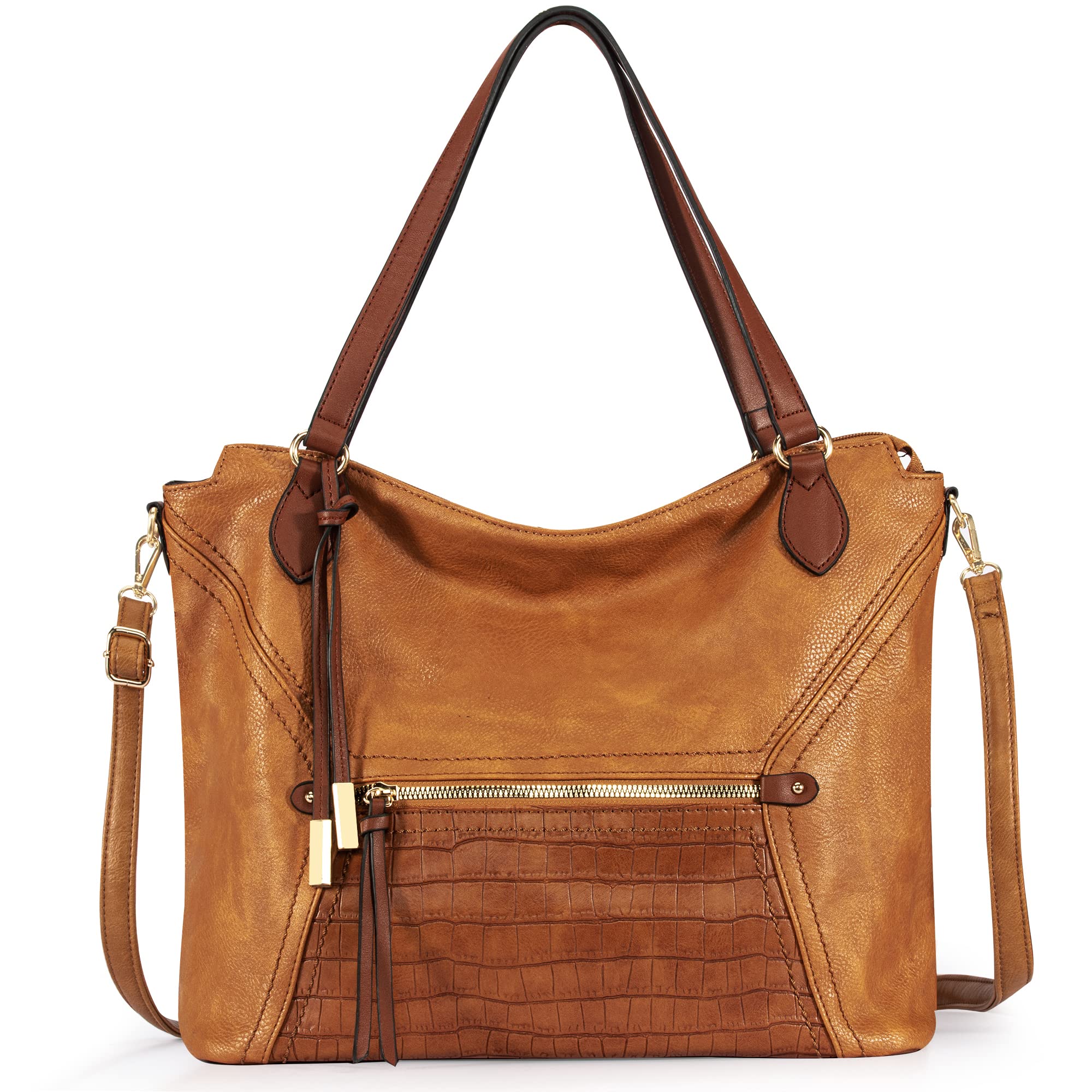 Montana West Vegan Leather Tote Bag for Women - Stylish Crossbody & Hobo Purse with Tassels - Perfect for Work, Travel & Everyday Use