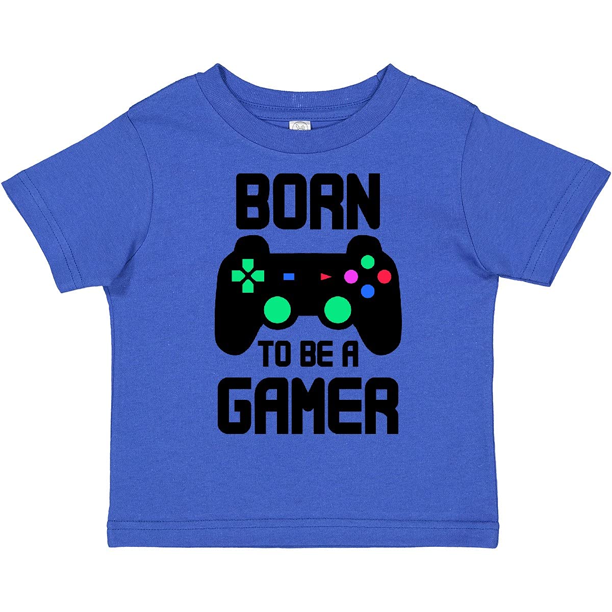 Inktastic Born to Be a Gamer with Controller Toddler T-Shirt - Cute Video Game Themed Shirt for Baby Boys & Girls - Perfect for Gaming Parties & Family Events