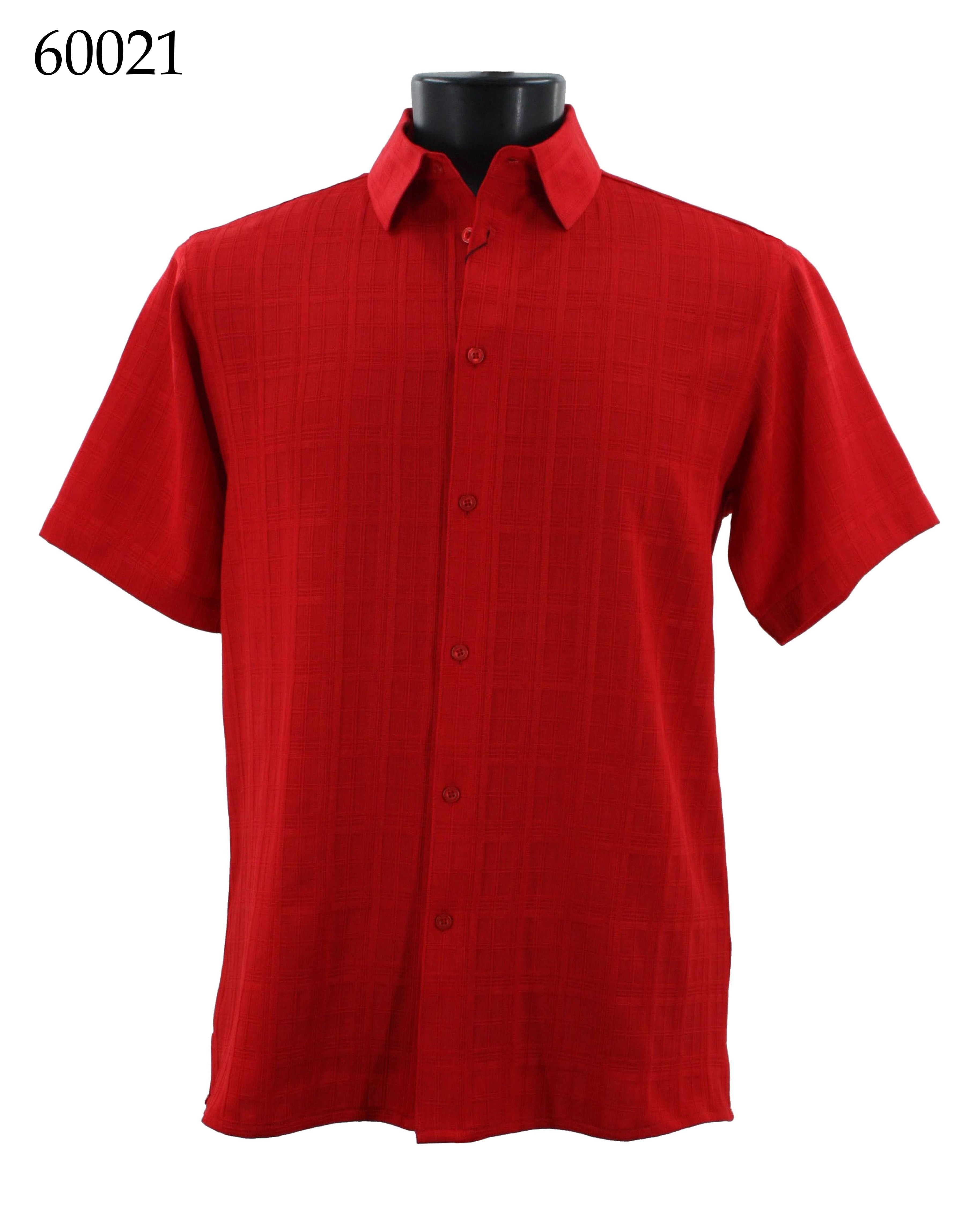 Bassiri Men's Short Sleeve Casual Shirt 60021 - Breathable Cotton Button Down Top for Summer, Work & Outdoor Activities