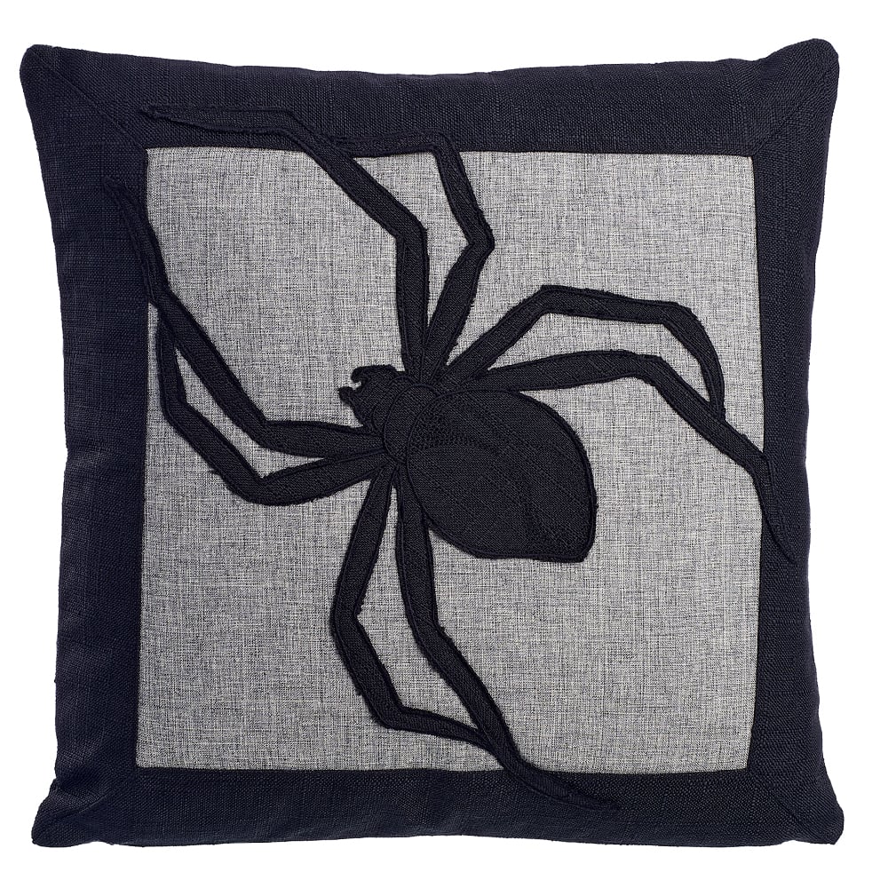 16 Pack Black Halloween Spider Throw Pillows - Scary Decor for Home, Party, and Outdoor Halloween Decorations