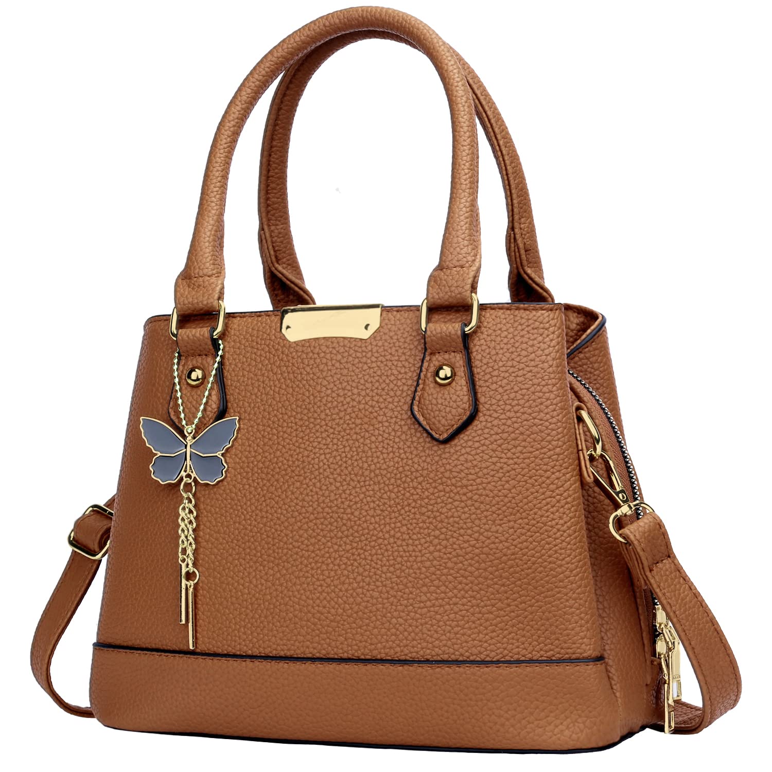 KKXIU Women's Leather Handbags - Top Handle Satchel Shoulder Bag & Crossbody Purse for Ladies | Perfect for Work, Travel & Everyday Use