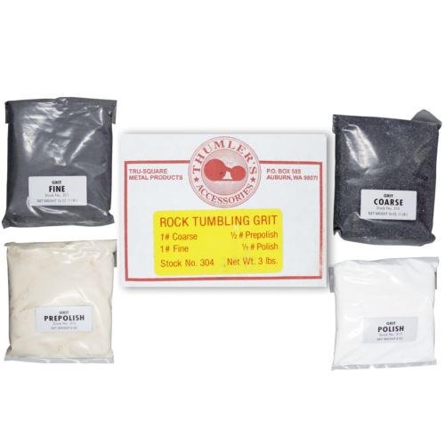 Thumlers Tumbler 3 lb. Rock Polishing Grit Kit - Includes All Grit Types for Professional Stone Tumbling - Perfect for Jewelry Making, Lapidary & Rock Hobbyists