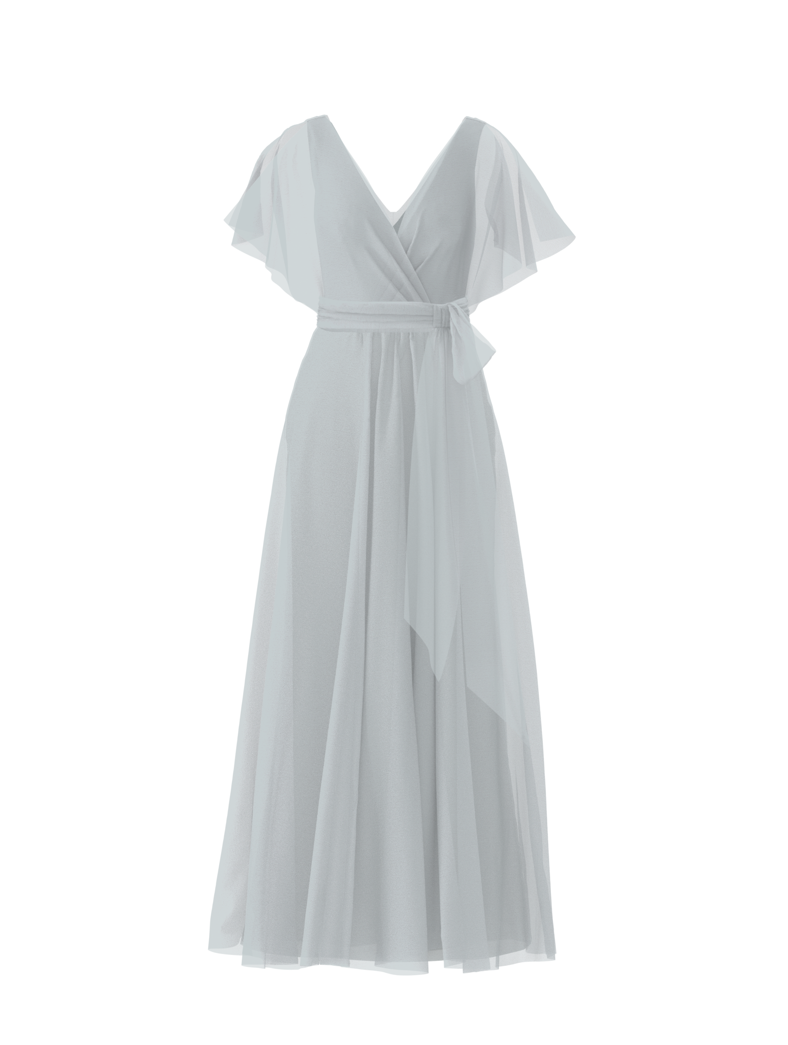 Ava Bodice with Justine Skirt and Sash Belt - Elegant Women's Ice Blue Lace Dress Set for Weddings, Parties & Special Occasions