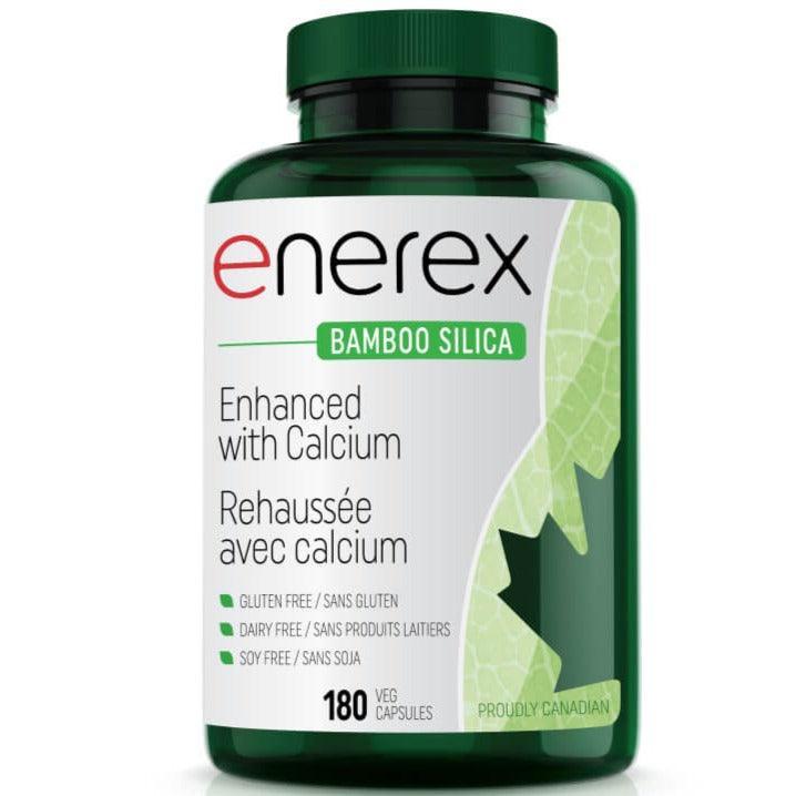 Enerex Bamboo Silica 180 Veggie Capsules - Plant-Based Silica Supplement for Hair, Skin & Nail Health - Supports Collagen Production & Joint Strength - Ideal for Daily Wellness Routine