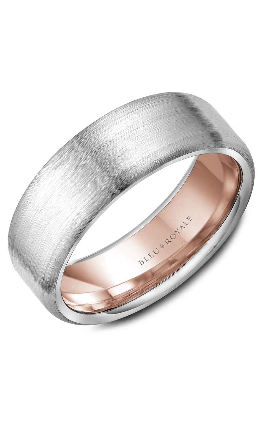 Bleu Royale Men's Wedding Band RYL 010WR75 - 14K White Gold Classic Ring for Grooms & Engagement - Perfect for Weddings, Anniversaries & Special Occasions