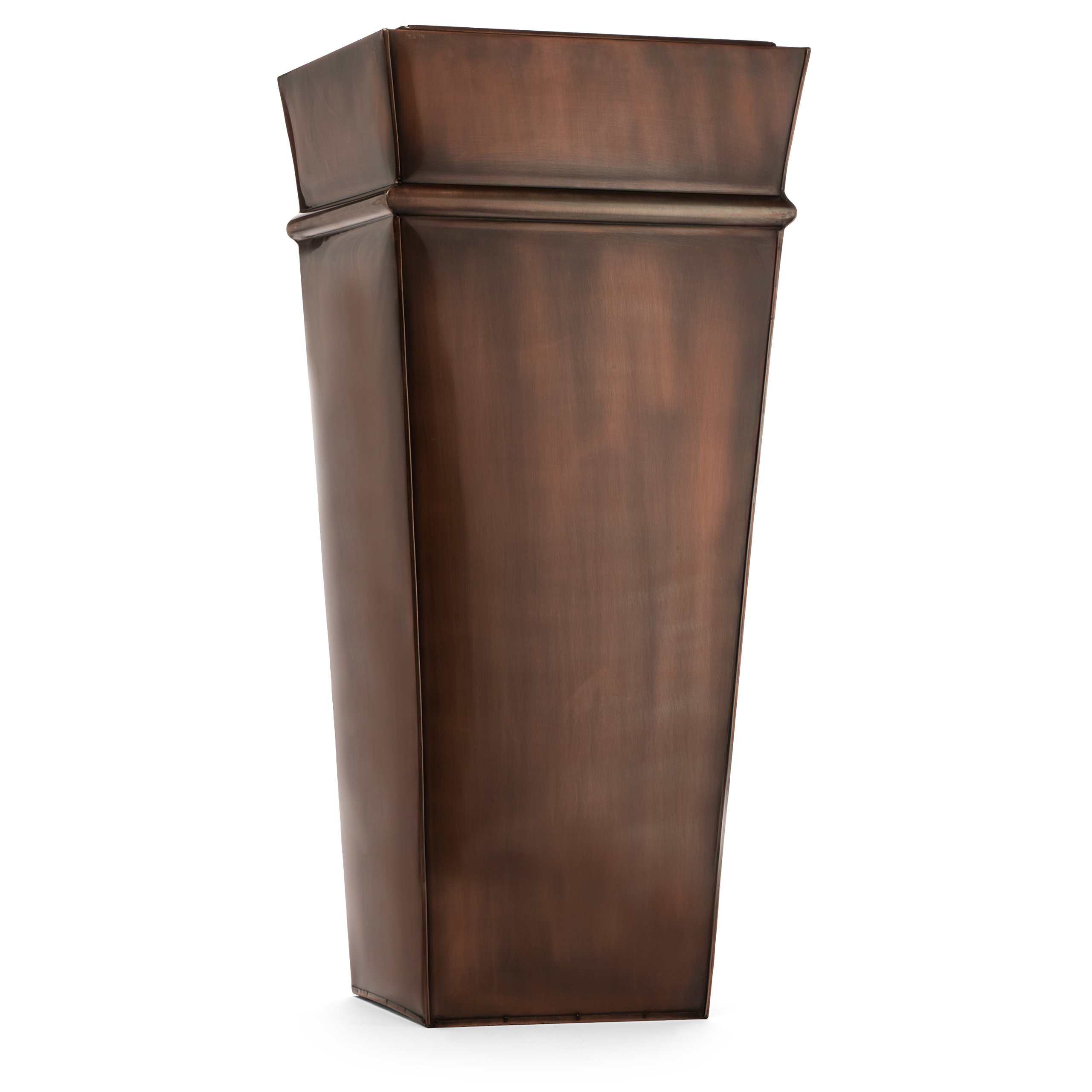 Large Copper Flower Pots for Indoor & Outdoor Use - Tall Planter for Patio, Deck, Garden | H Potter Durable Plant Containers for Home & Office Decor