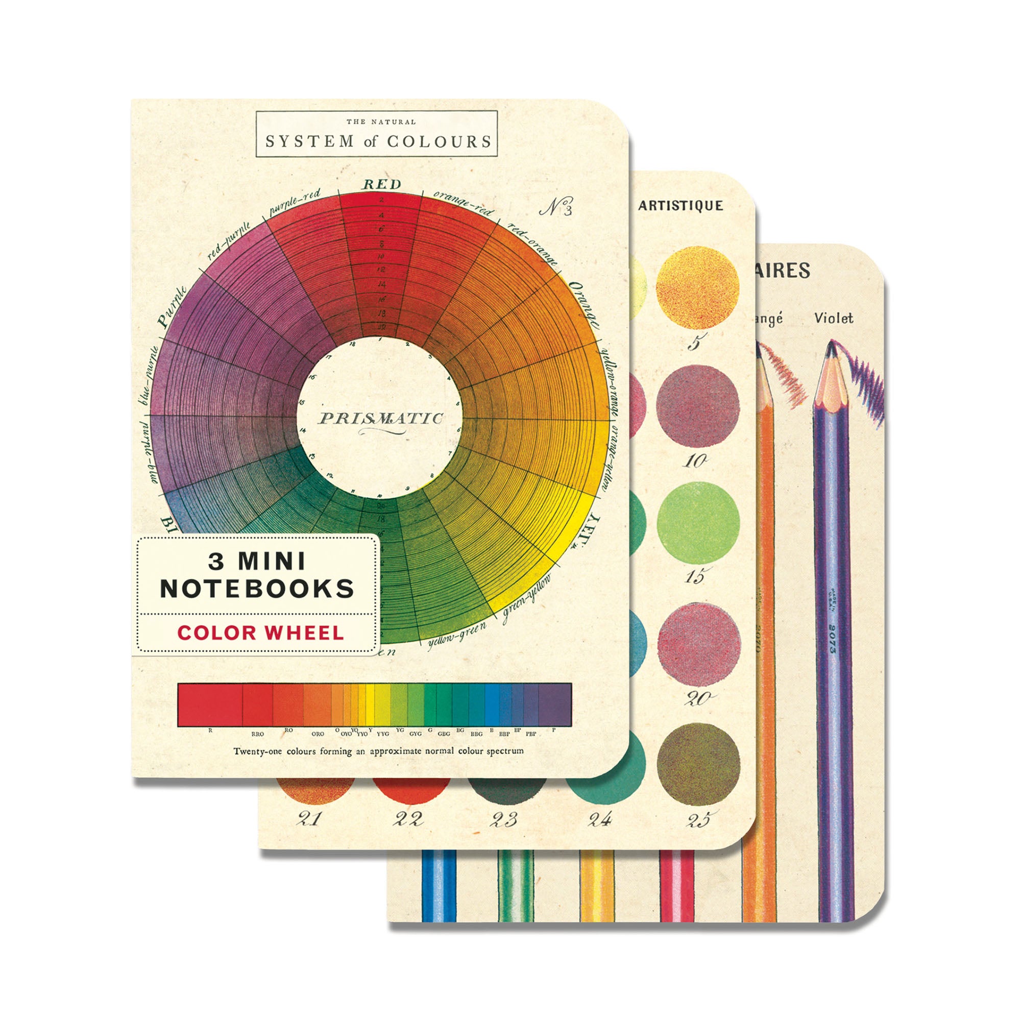 3 Pack Mini Notebooks with Color Wheel - Cute Pocket Notebooks for Journaling, Notes & Sketching - Perfect for Students, Artists & Office Use