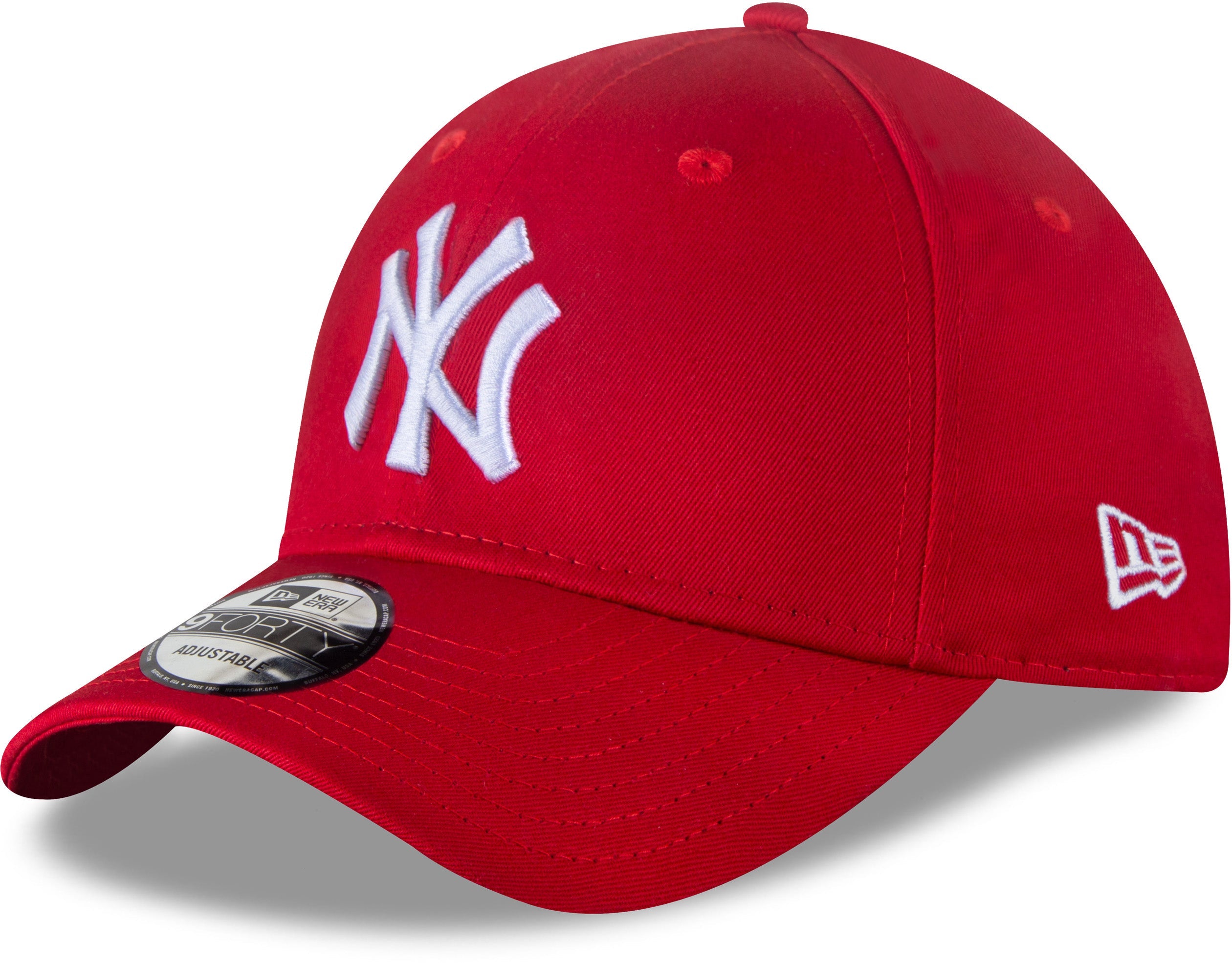 New York Yankees New Era 9Forty League Basic Scarlet Baseball Cap for Men & Women - Official MLB Team Logo Hat for Sports Fans, Casual Wear & Outdoor Activities