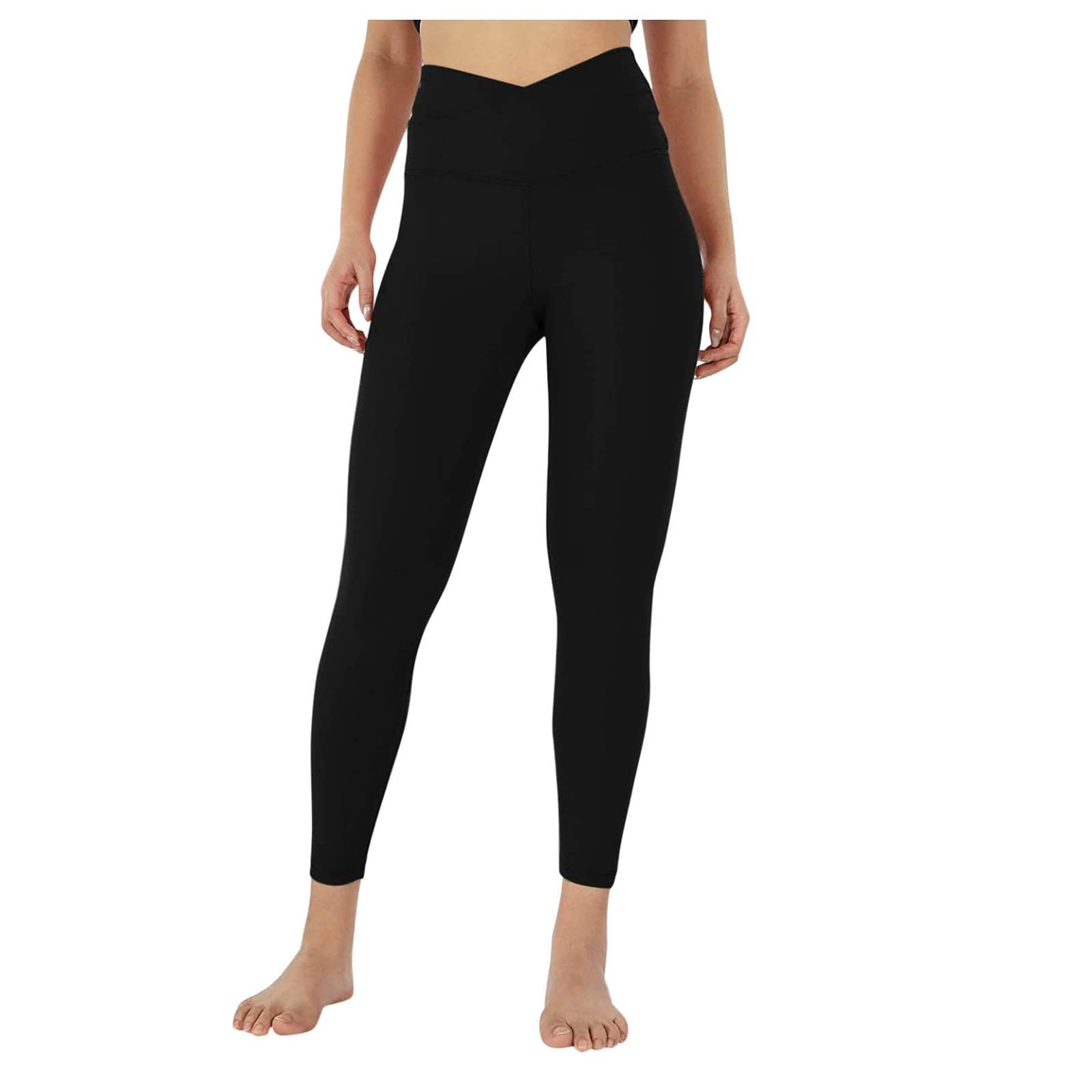 Women's Workout Tights - Running & Yoga Pants (Black, XL) for Gym & Fitness