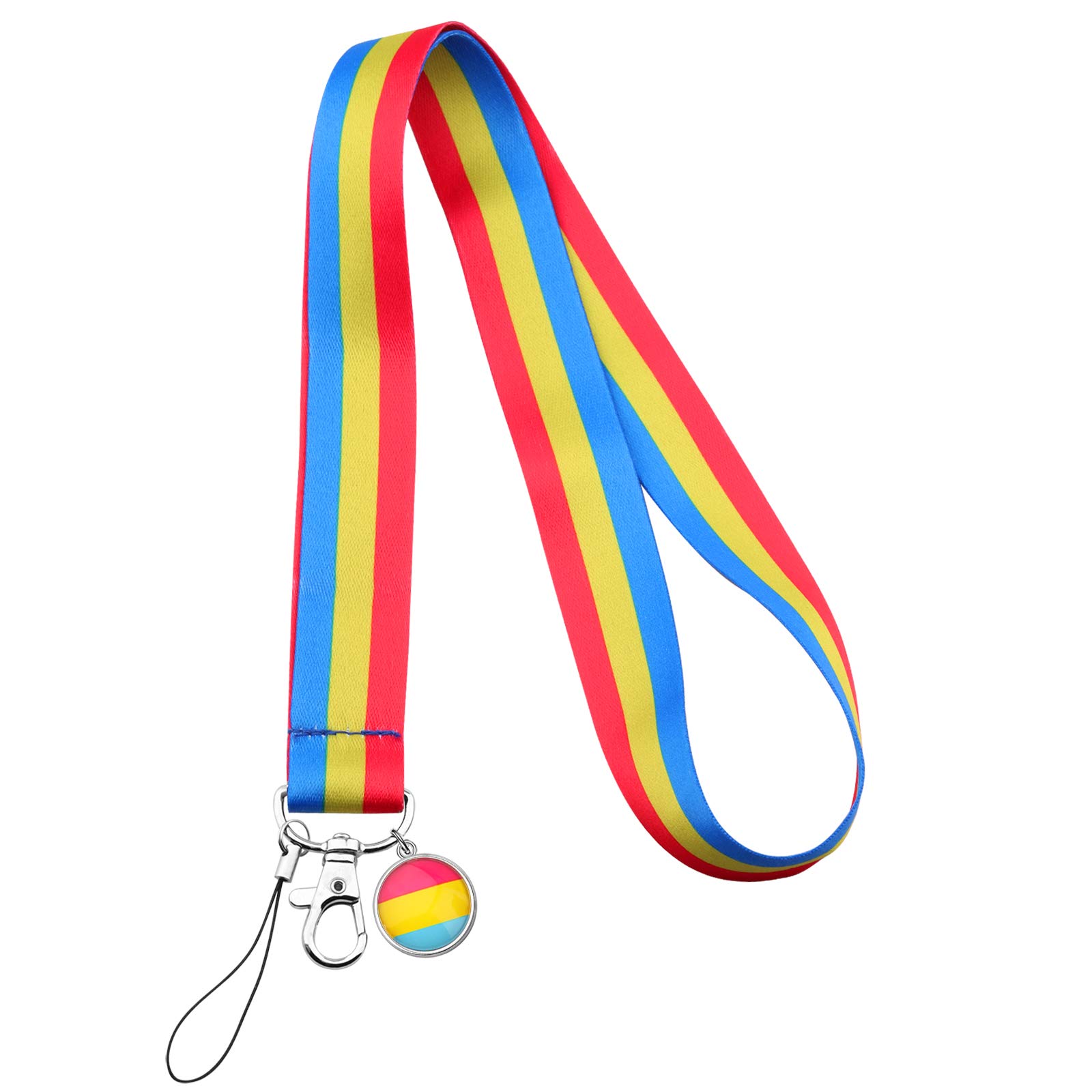 Rainbow Gay Pride Phone Lanyard - LGBT Keychain Strap for Office ID & Events