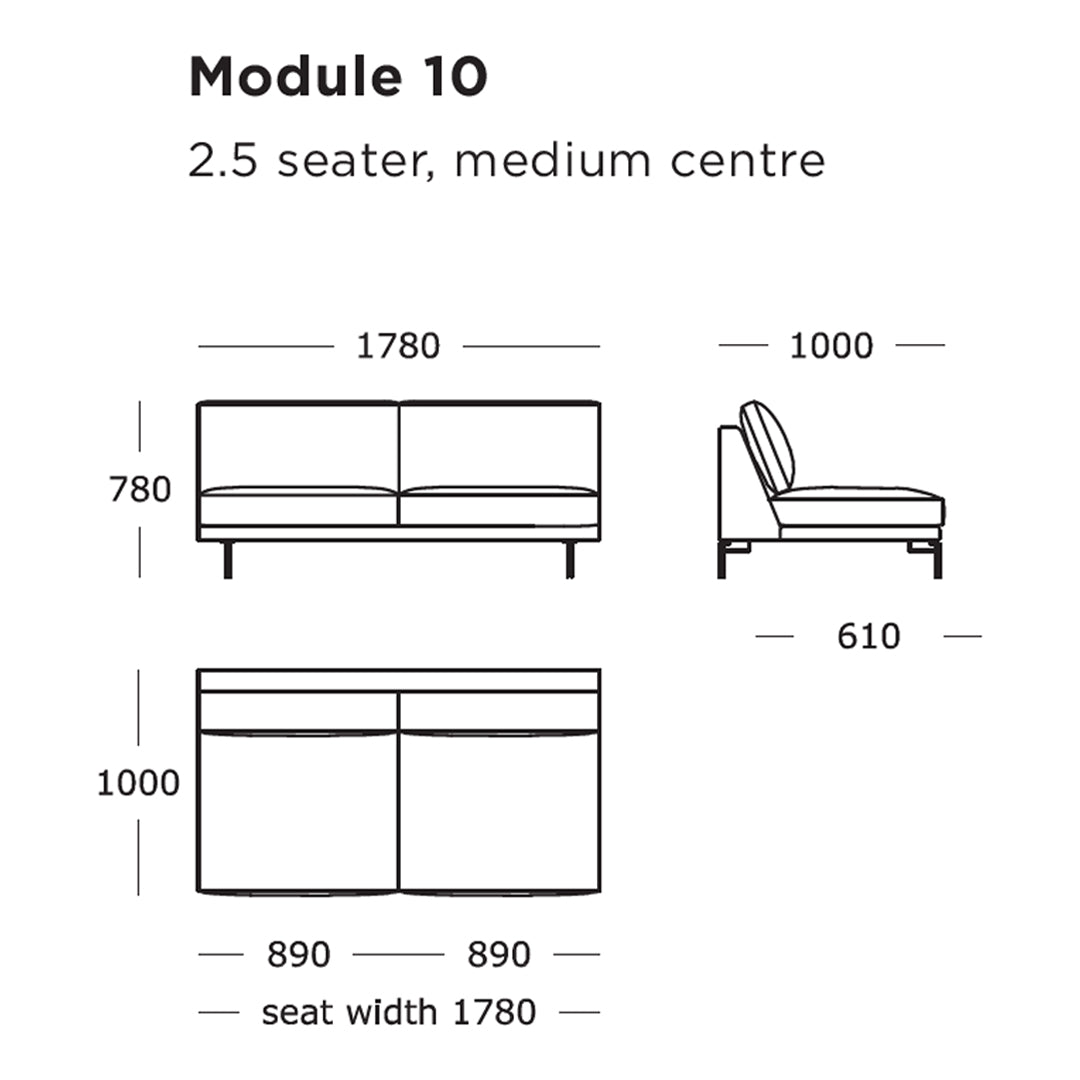 Modular Sofa Set - Edge V1 with 9 to 16 Configurable Sections for Modern Living Room, Office Lounge or Commercial Space