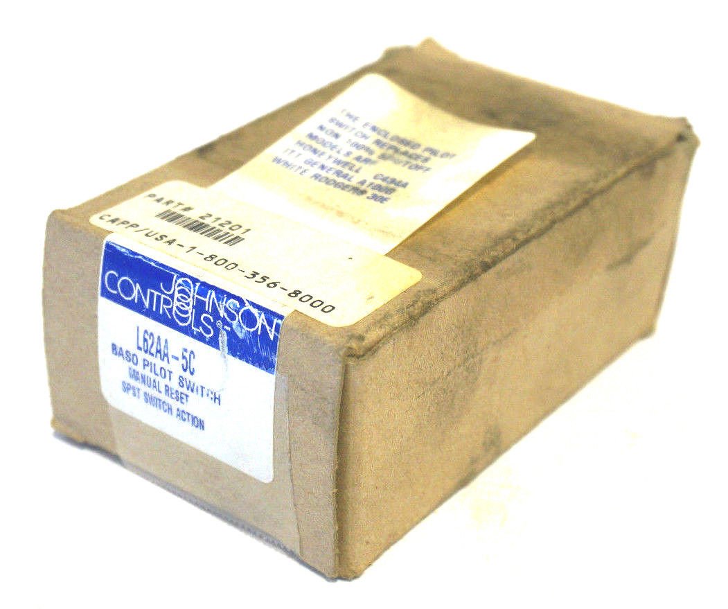 Johnson Control L62AA-5C Manual Baso Switch - Pilot Stat for HVAC Systems | Industrial & Commercial Heating Control | Replacement Part for L62Aa-5C