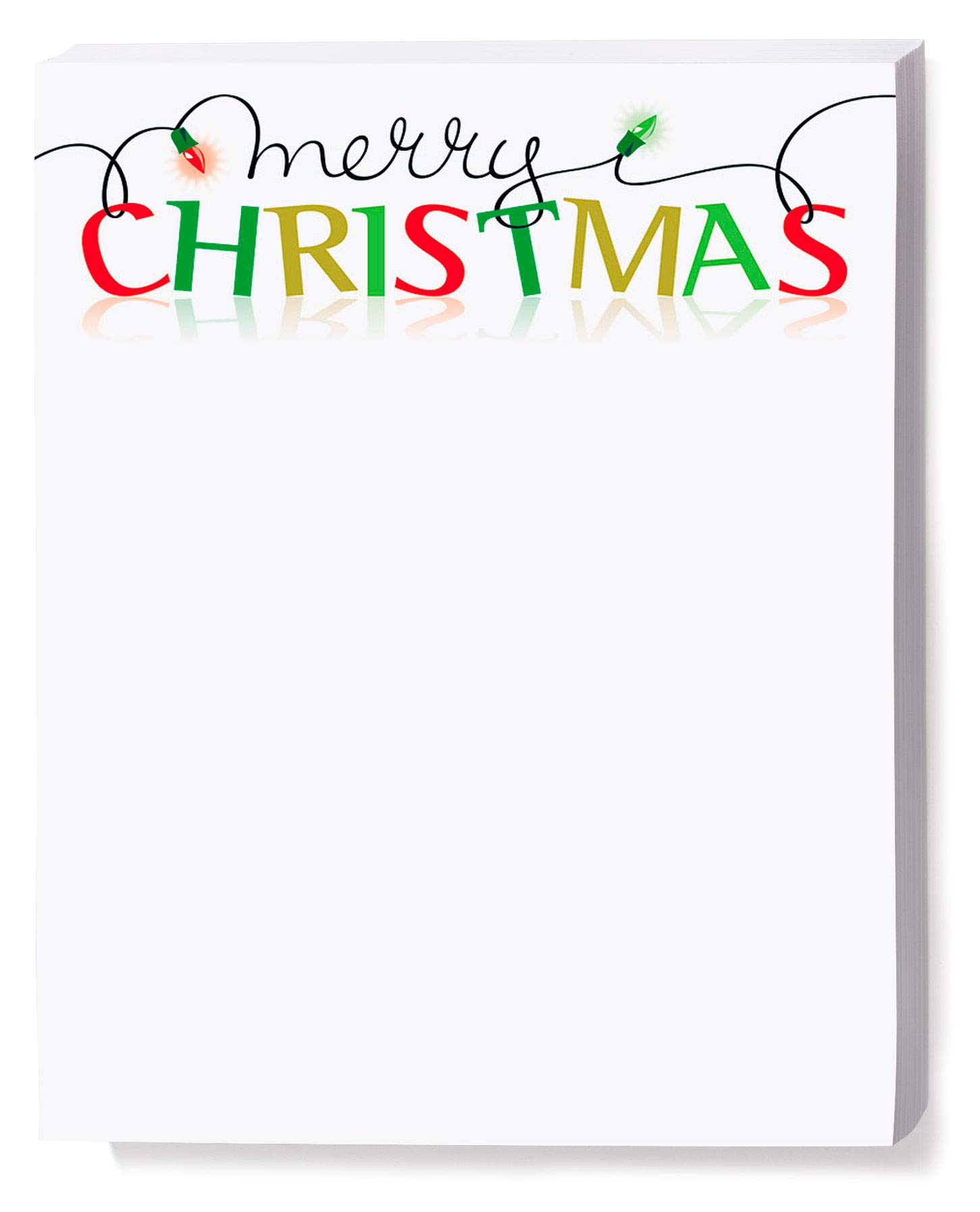Premium Christmas Lights Themed Stationery Paper - 8.5 x 11 Elegant Holiday Border Paper & Letterhead, 100 Sheets for Winter Decorations & Festive Letter Writing - Perfect for Holiday Cards, Office Decor & Seasonal Craft Projects