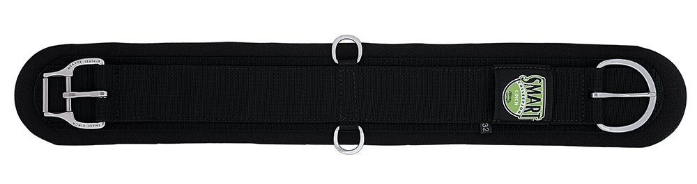 Weaver Leather Neoprene Smart Cinch with Roll Snug Cinch Buckle - Durable Horse Cinch for Western Saddles, Comfortable Neoprene Padding - Perfect for Trail Riding, Roping & Ranch Work