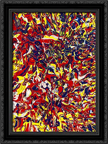 28x38 Black Ornate Framed Canvas Art Print - Energy Generation by Doyeon Kim | Modern Wall Decor for Living Room, Bedroom & Office