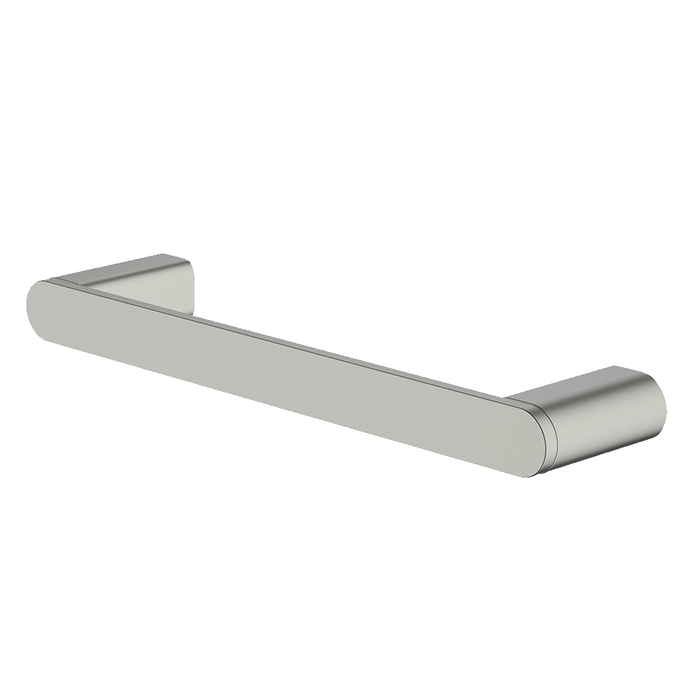 Abey Vela Single Towel Rail 250mm - Brushed Nickel Bathroom Towel Holder - Perfect for Bathrooms, Kitchens & Laundry Rooms