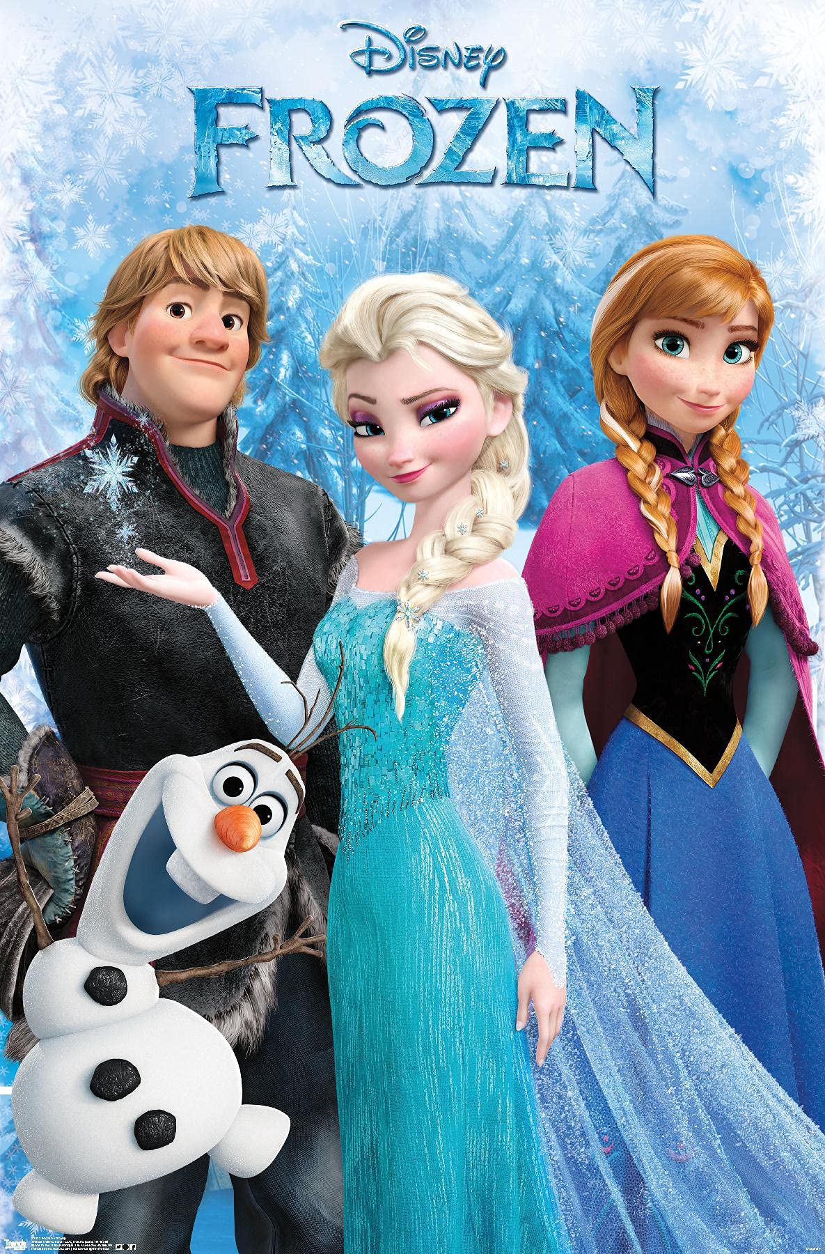Disney Frozen Group Wall Poster - Premium Unframed Version 14.725