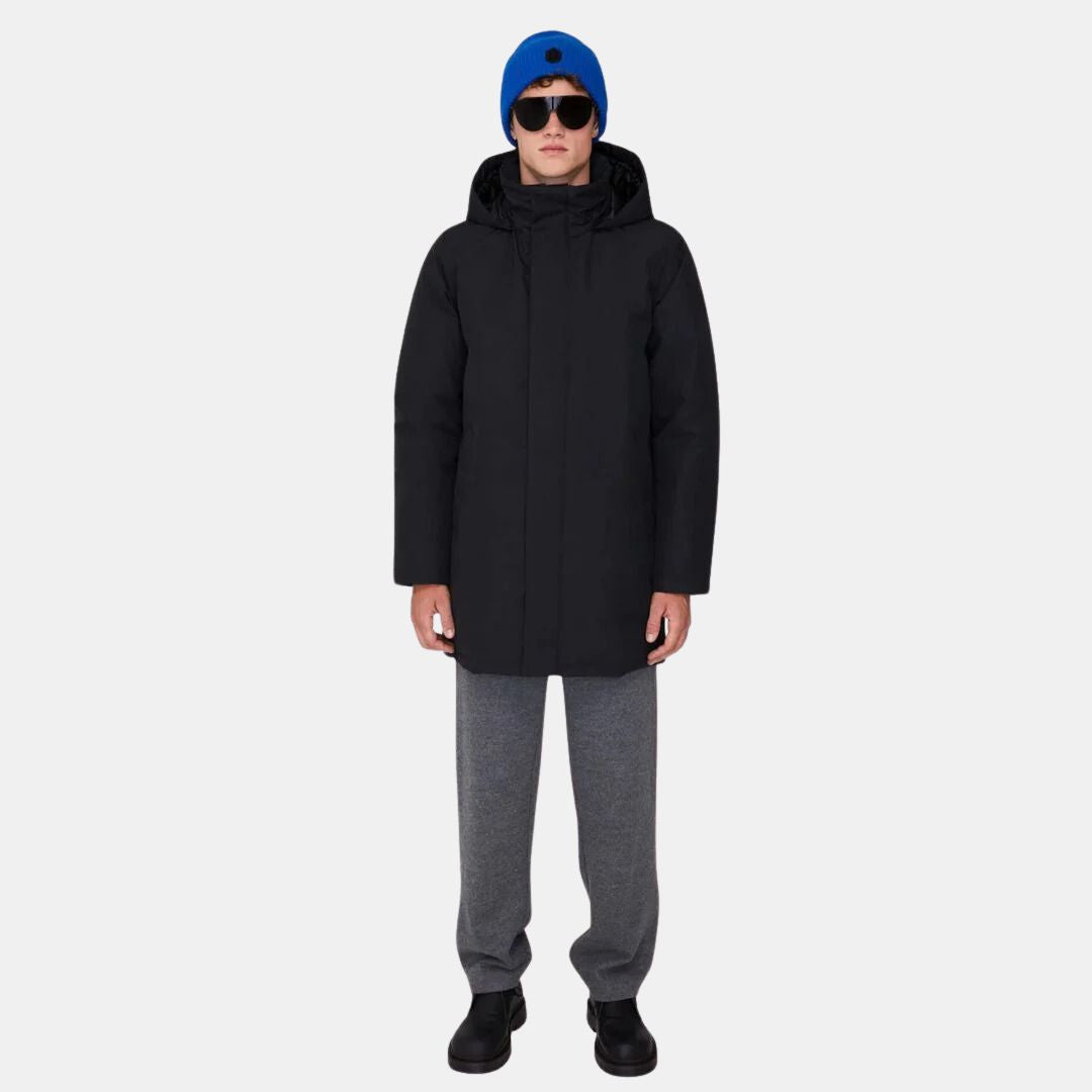 Alban Jacket for Men - Waterproof Windbreaker with Hood, Lightweight Outdoor Jacket (Black) - Perfect for Hiking, Camping & Travel