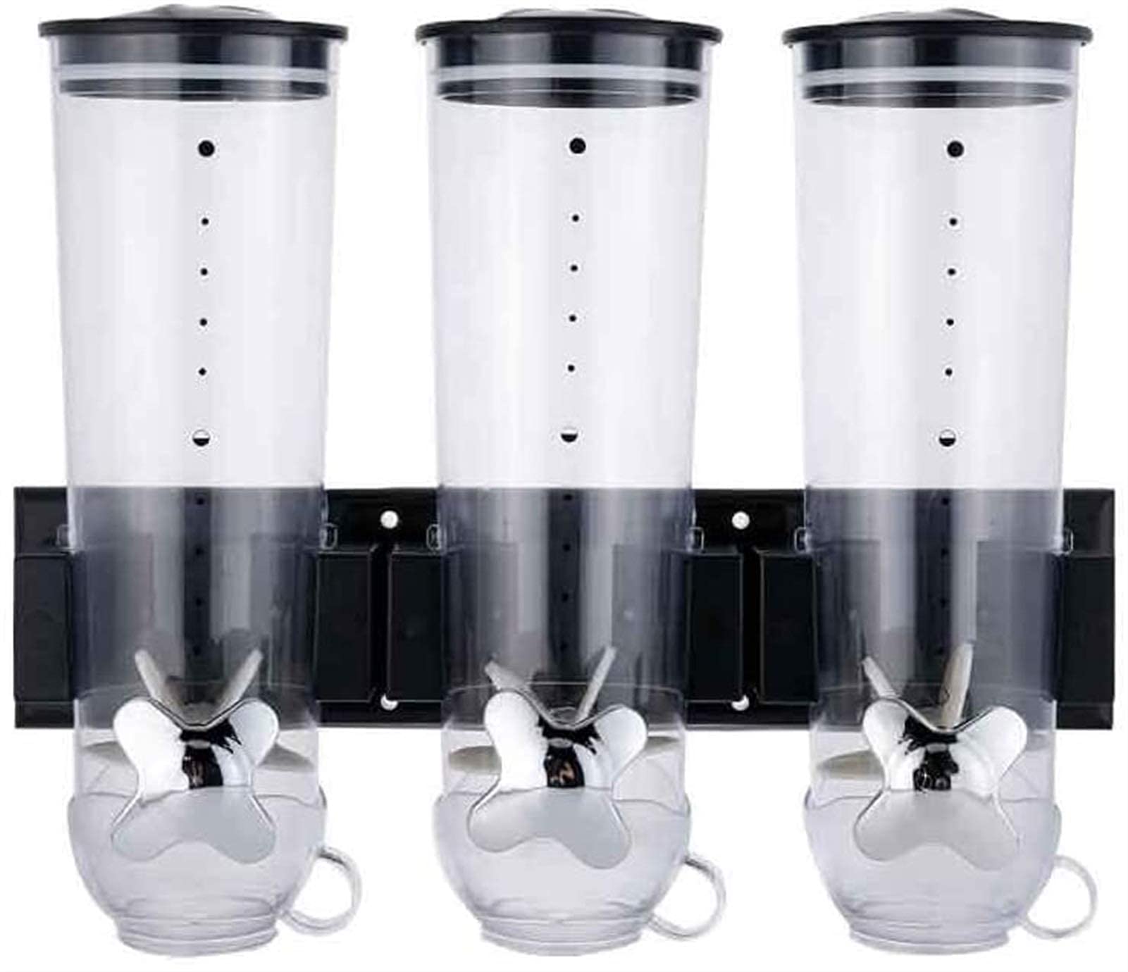 Plastic Grain Storage Containers with Lids - Airtight Dry Food Canisters for Cereal, Rice, Snacks & Pet Food - Moisture Proof Kitchen & Pantry Organization (Single/Double) - Perfect for Home, Office & Camping Use