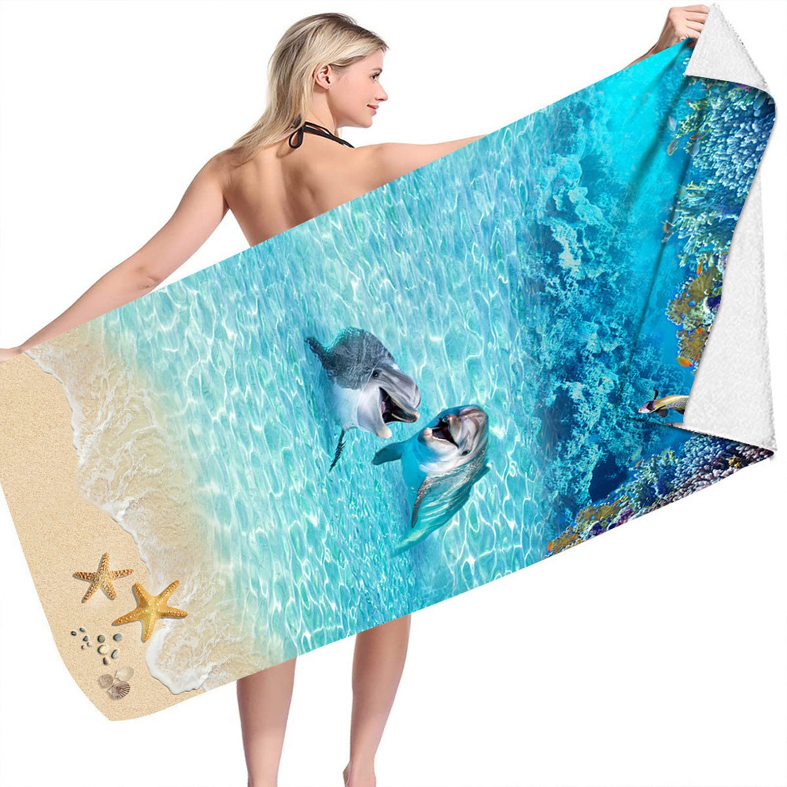 Cartoon Microfiber Beach Towel 30x60 Inch - Oversized Quick Dry Sand Free Towel for Swimming, Pool, Travel & Outdoor Activities | Soft & Absorbent for Adults, Kids, Beach, Picnic & Yoga