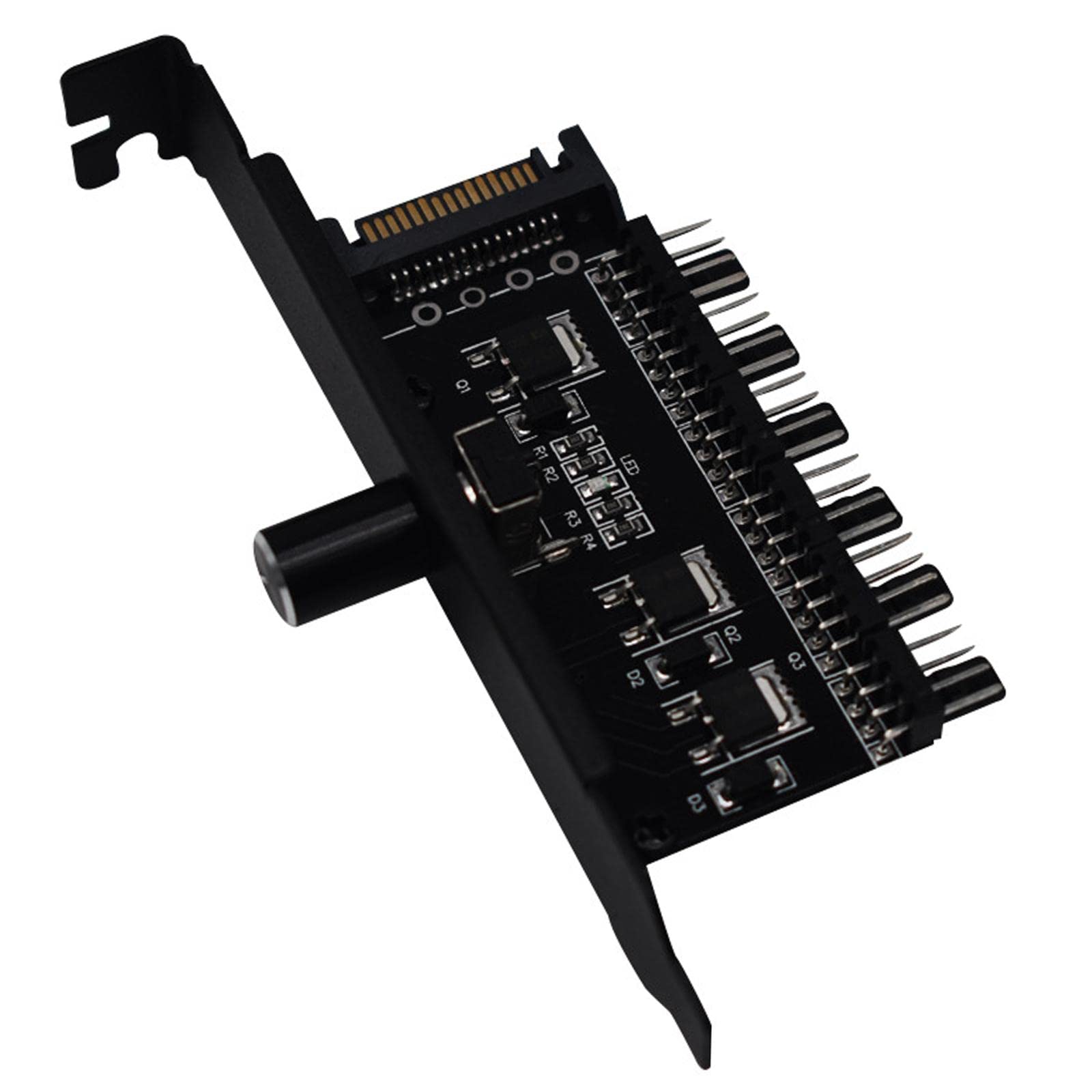 FAKEME 6-Channel PWM Fan Controller - SATA PC Case Cooler for CPU/VGA | Space-Saving Cooling Solution