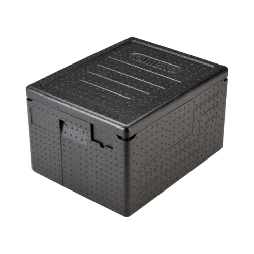 Cambro EPPMTSW Cam GoBox Insulated Meal Tray Carrier - Black Top Loading Food Container for Catering, Meal Delivery & Restaurant Storage