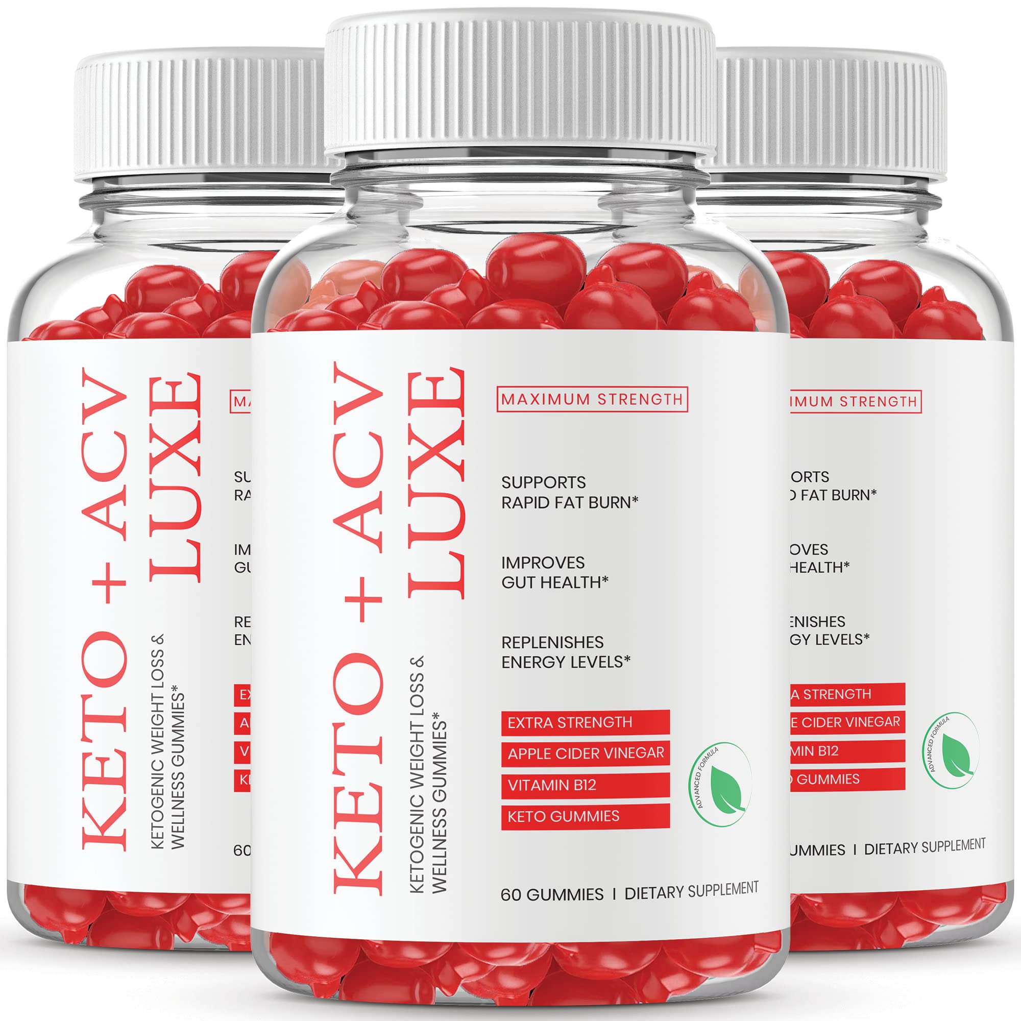 3 Pack Keto ACV Gummies - Apple Cider Vinegar Keto Supplement for Weight Loss & Energy Boost (180 Gummies) | Perfect for Ketogenic Diet, Low Carb Lifestyle & Daily Wellness Routine