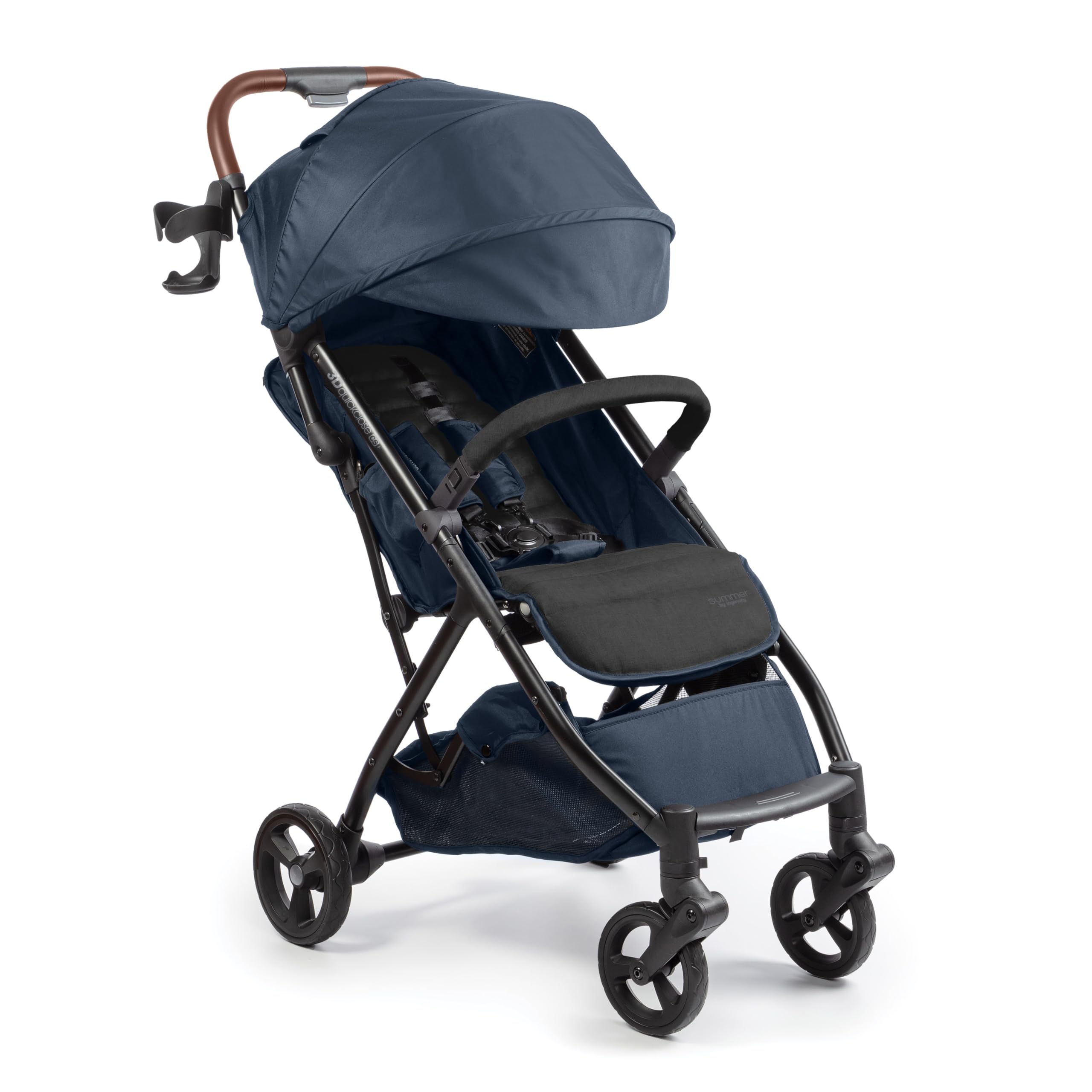 Ingenuity 3Dquickclose CS+ Compact Fold Stroller - Lightweight Baby Stroller with Oversized Canopy, Extra-Large Storage Basket & One-Hand Fold | Perfect for Travel, Shopping & City Walks