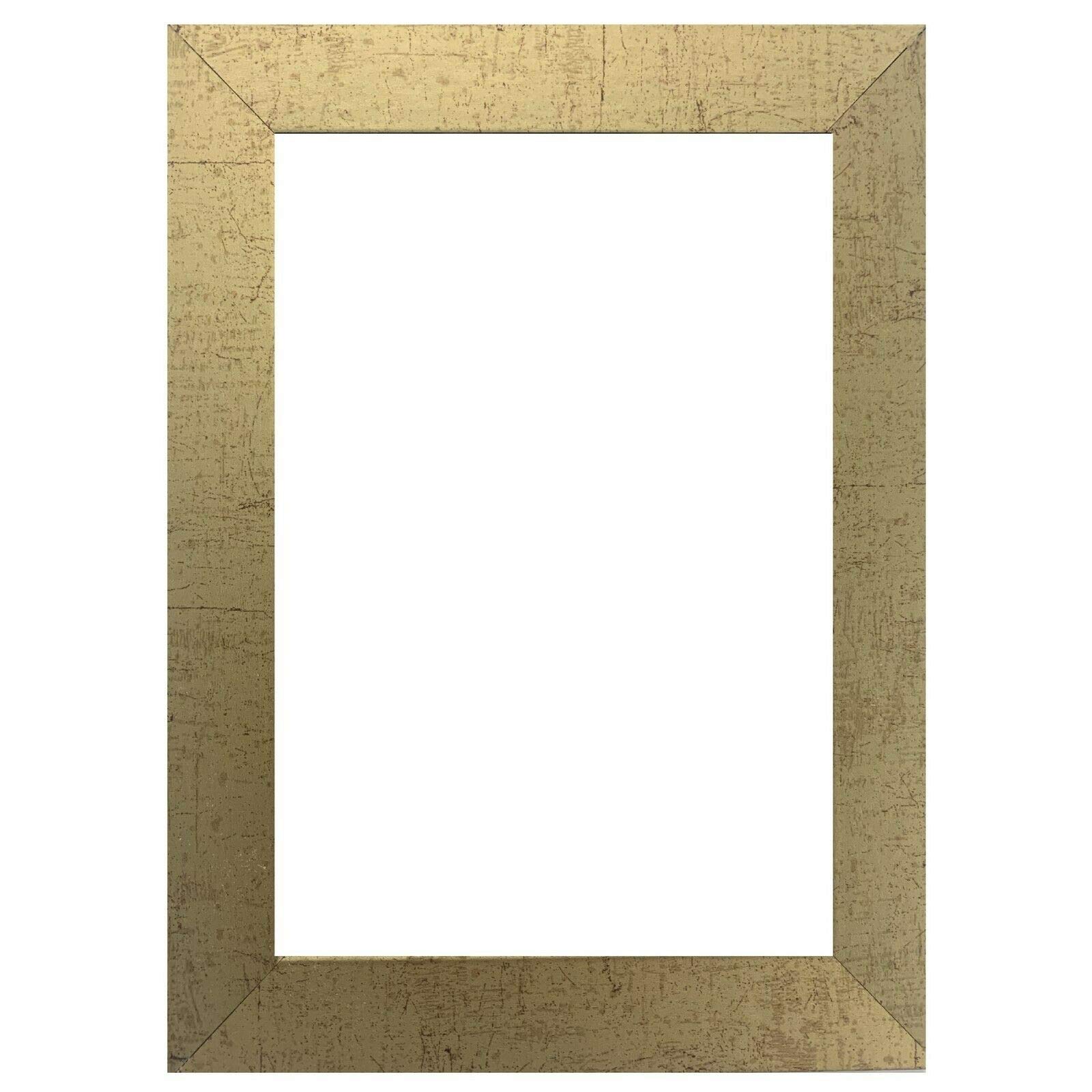 8x10-Inch Antique Gold Wood Composite Picture Frame - Smooth Wrapped Finish Wall Decor for Photos, Posters & Artwork - Perfect for Living Room, Bedroom & Office Display