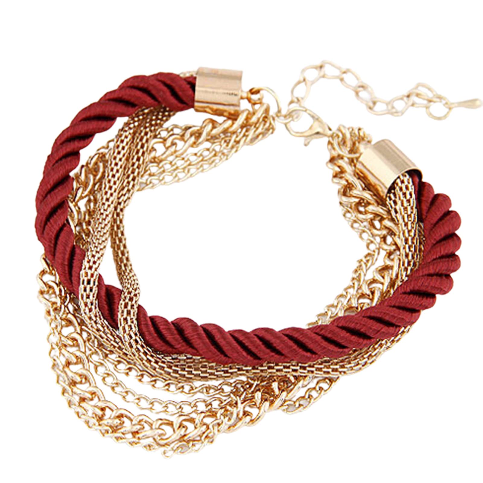 Exaggerated Adjustable Women's Alloy Multilayer Metal Chain Charm Bracelet Jewelry Accessories for Party, Wedding, Gift & Everyday Wear