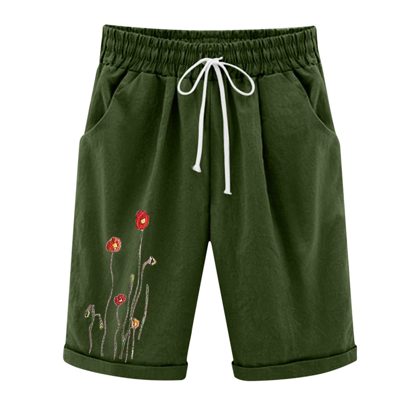 Women's Bermuda Shorts - Denim & Cotton, Plus Size, 7