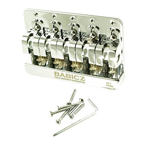 Babicz FCH5CH 5-String Bass Guitar Bridge in Chrome - Premium Upgrade for Enhanced Tone & Sustain | Perfect for Recording Studios & Live Performances