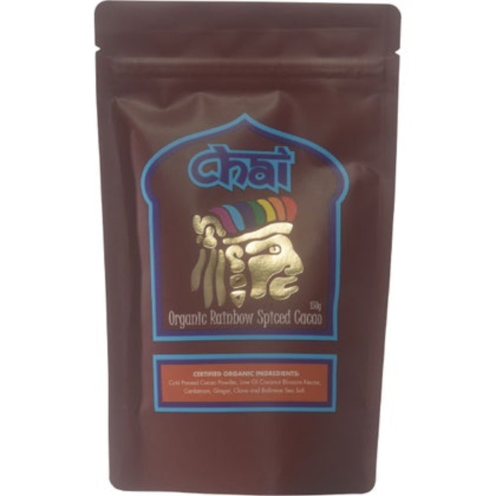 Organic Chai Tea with Rainbow Spiced Cacao - 150g | Premium Herbal Tea Blend for Relaxation & Energy Boost | Perfect for Morning Brews & Cozy Evenings