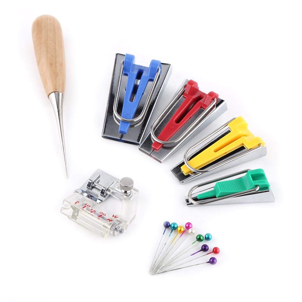 Jadpes Electric Bias Tape Maker Set - Multifunctional DIY Sewing Tool for Fabric Binding, Patchwork & Crafting | Sewing Machine Accessories | Perfect for Quilting, Dressmaking & Home DIY Projects