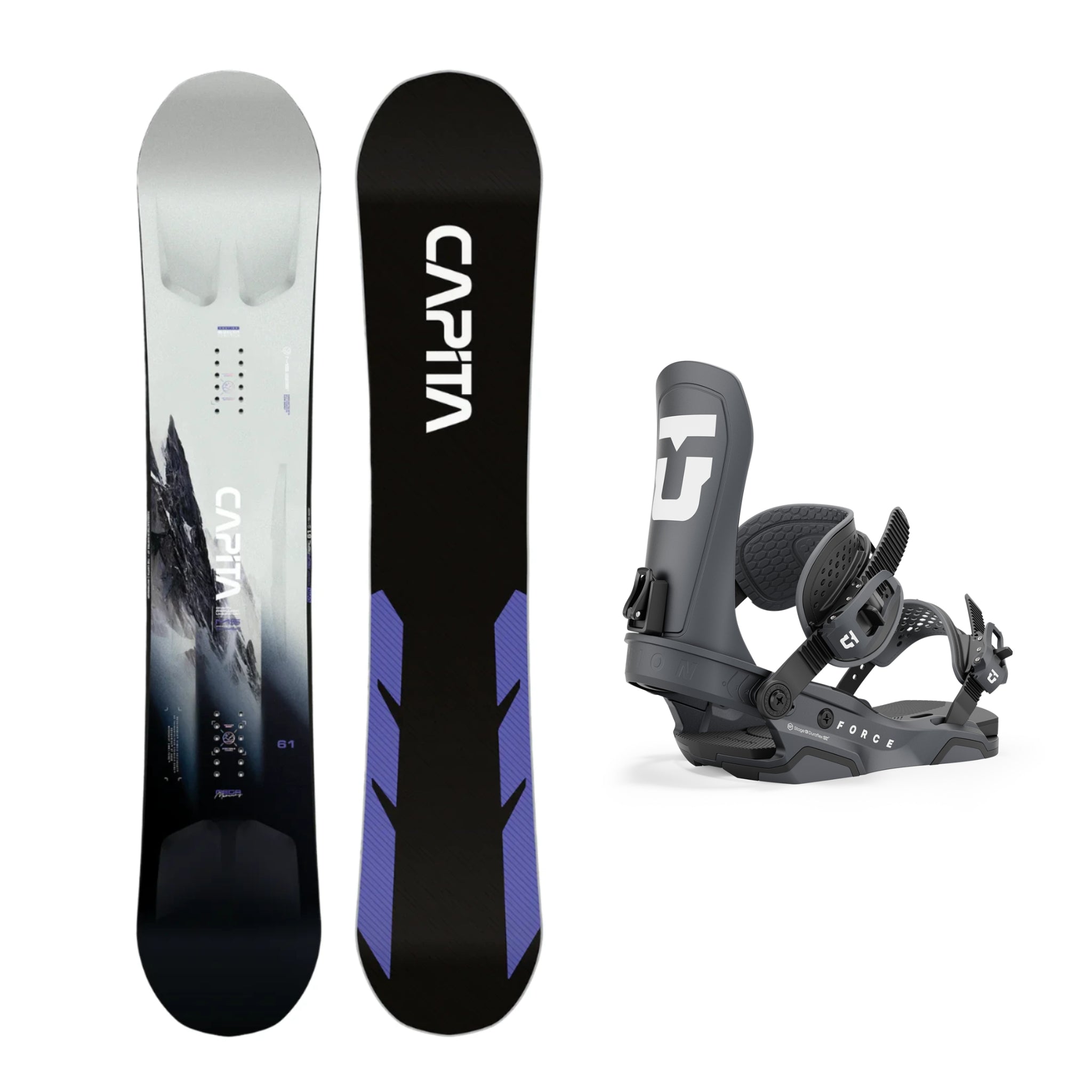 CAPiTA Mega Mercury Snowboard with Union Force Bindings 2025 - All-Mountain Freestyle Snowboard for Men & Women | Perfect for Powder, Park & Backcountry Riding