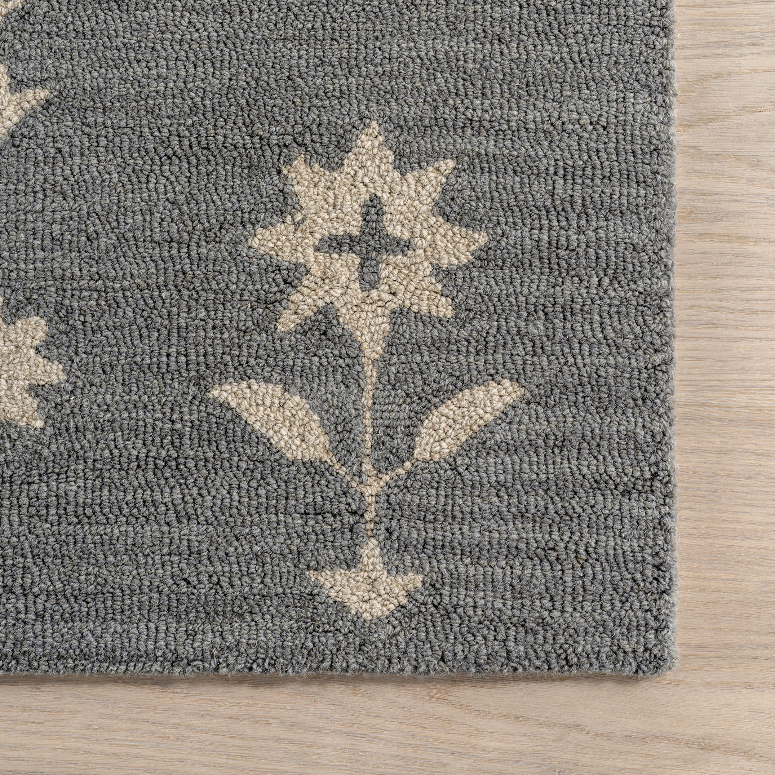 Ella Soft Wool Area Rug - Blue Grey Modern Handmade Carpet for Living Room, Bedroom & Home Decor